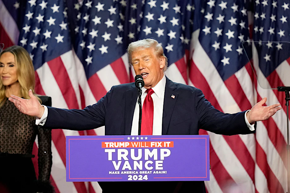 Der ehemalige US-Präsident und republikanische Präsidentschaftskandidat Donald Trump wurde von US-Sendern zum Wahlsieger erklärt.
