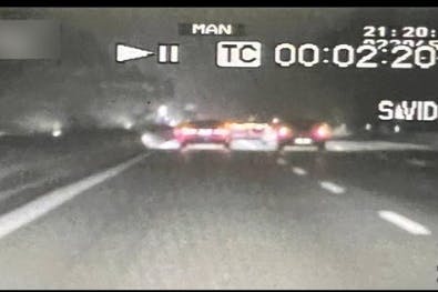 Den Raser, den die Polizei hier filmte, zog sie aus dem Verkehr.