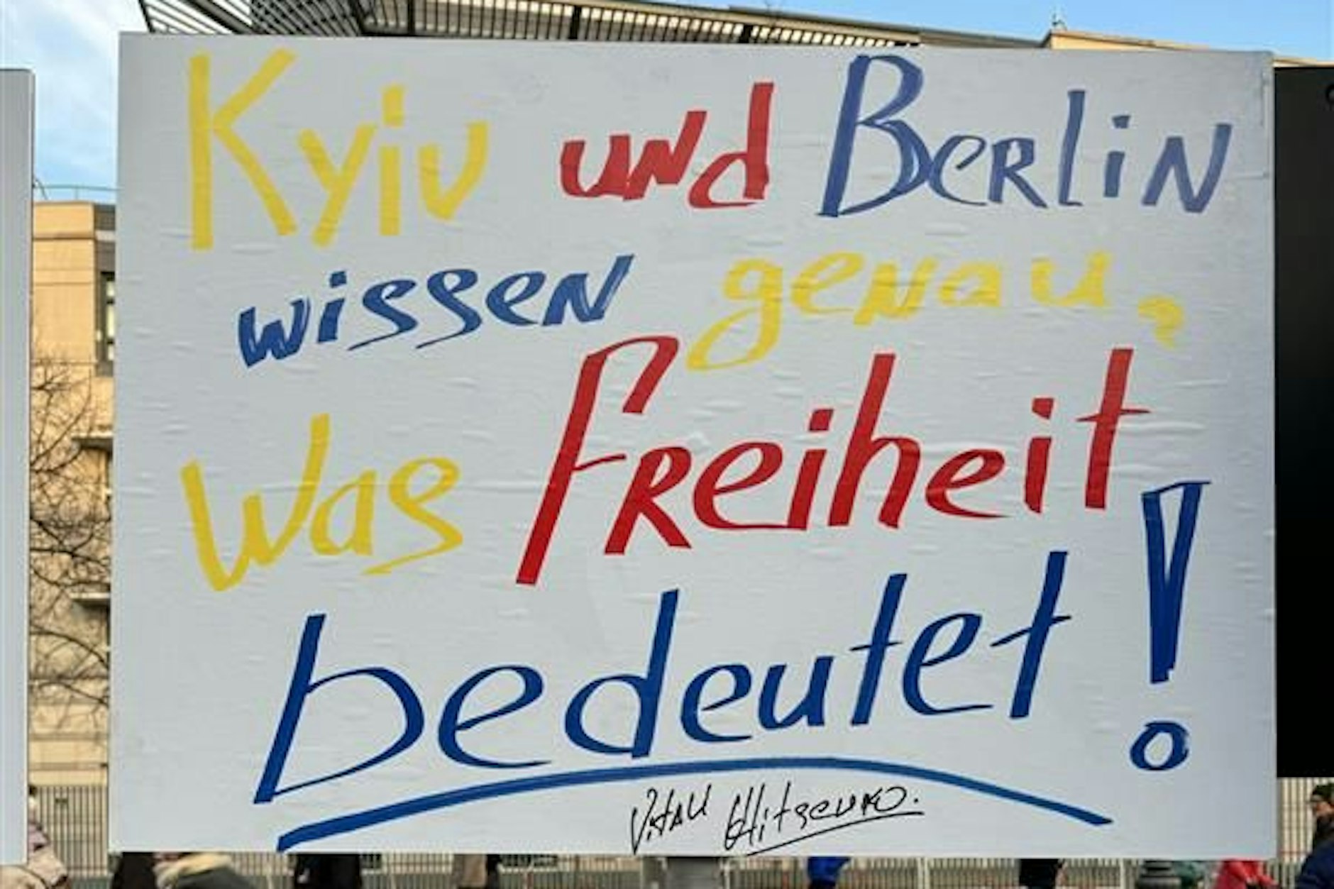 Beitrag zum Fest der Freiheit: Vitali Klitschko, Boxer und ukrainischer Politiker