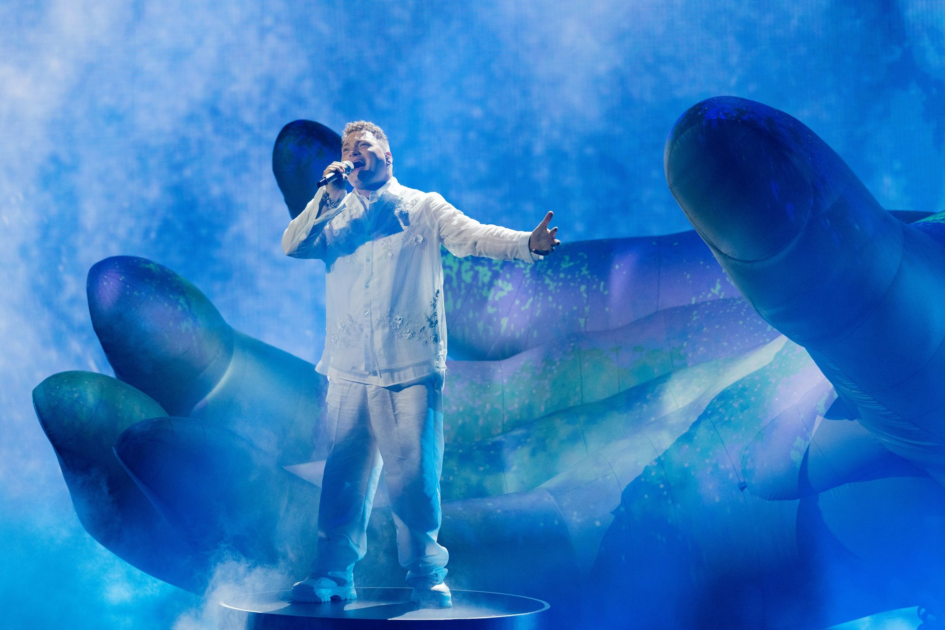 Christian Jährig steht im Finale von „Deutschland sucht den Superstar“ auf der Bühne.