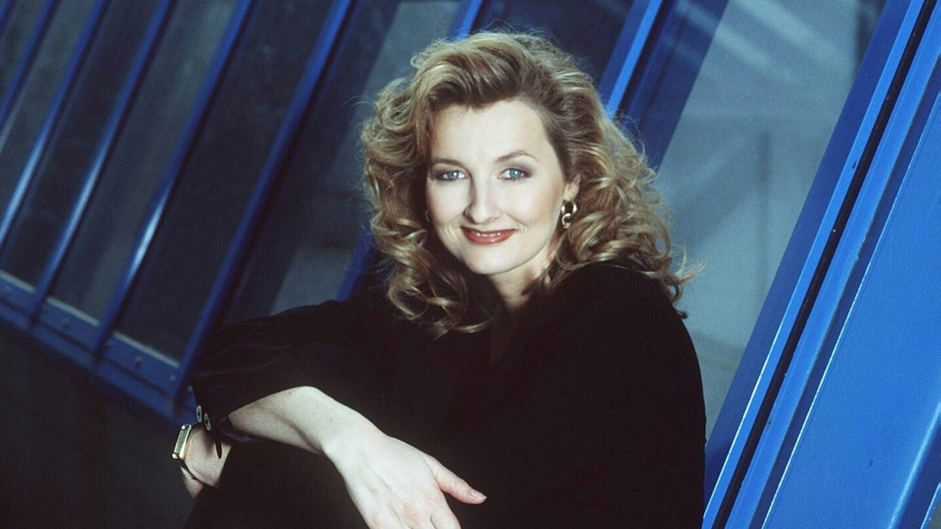 Frauke Ludowig im Jahr 1995. Sie steht seit Jahrzehnten als Moderatorin vor der Kamera.