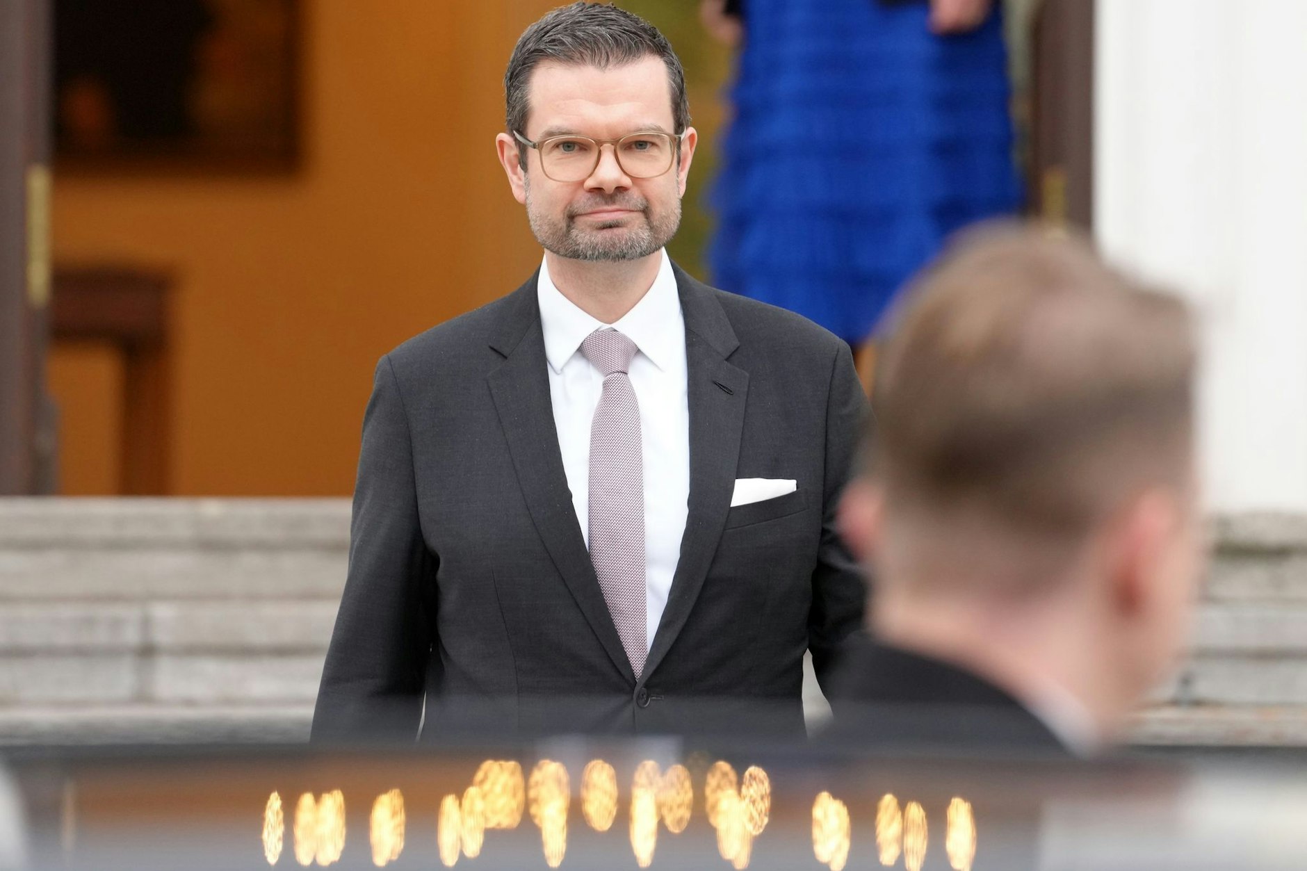 Marco Buschmann, hier bei seiner Verabschiedung als Justizminister im Schloss Bellevue, veröffentlichte auf Soundcloud das Lied „Gehen, um zu stehen“.