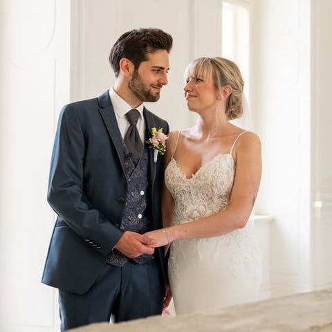 Verstehen sich prächtig: Toni und Pia heirateten in der Sendung „Hochzeit auf den ersten Blick“.