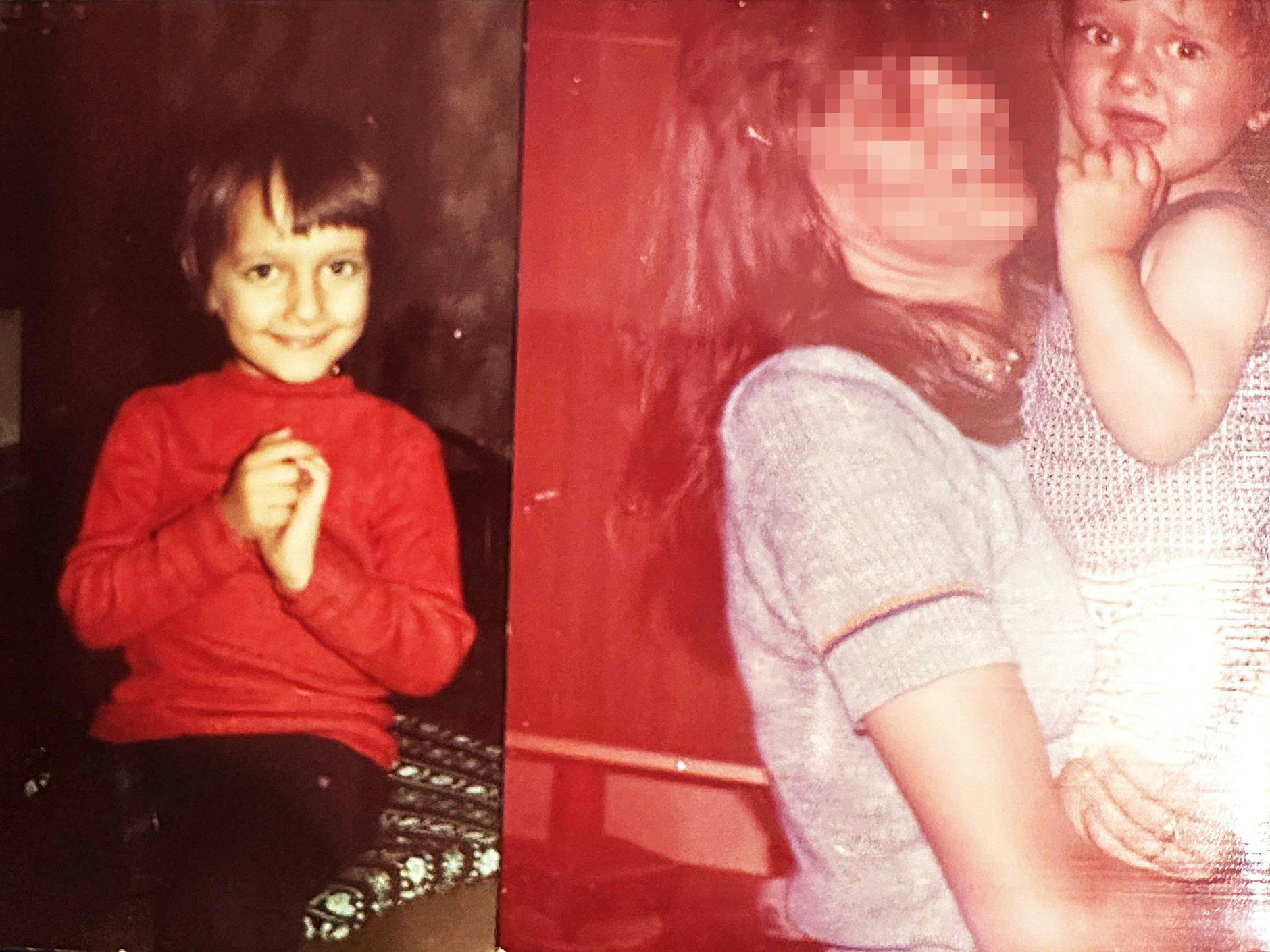 Zain Stief als Kind auf dem Arm seiner Adoptivmutter, die sich als seine Großmutter herausstellte.