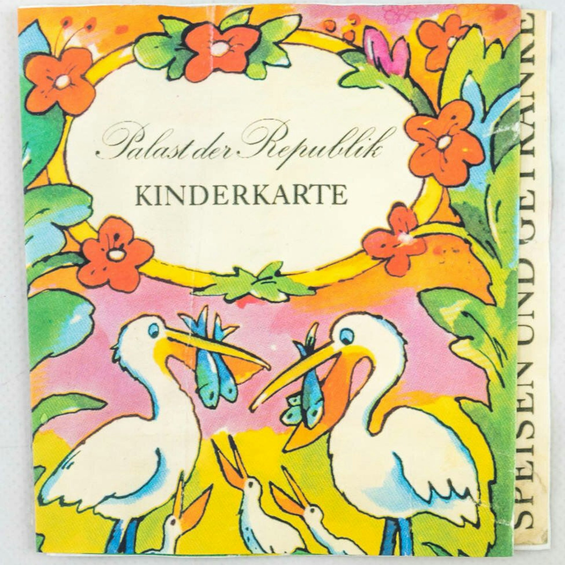 Kinderkarte aus dem Palast der Republik.