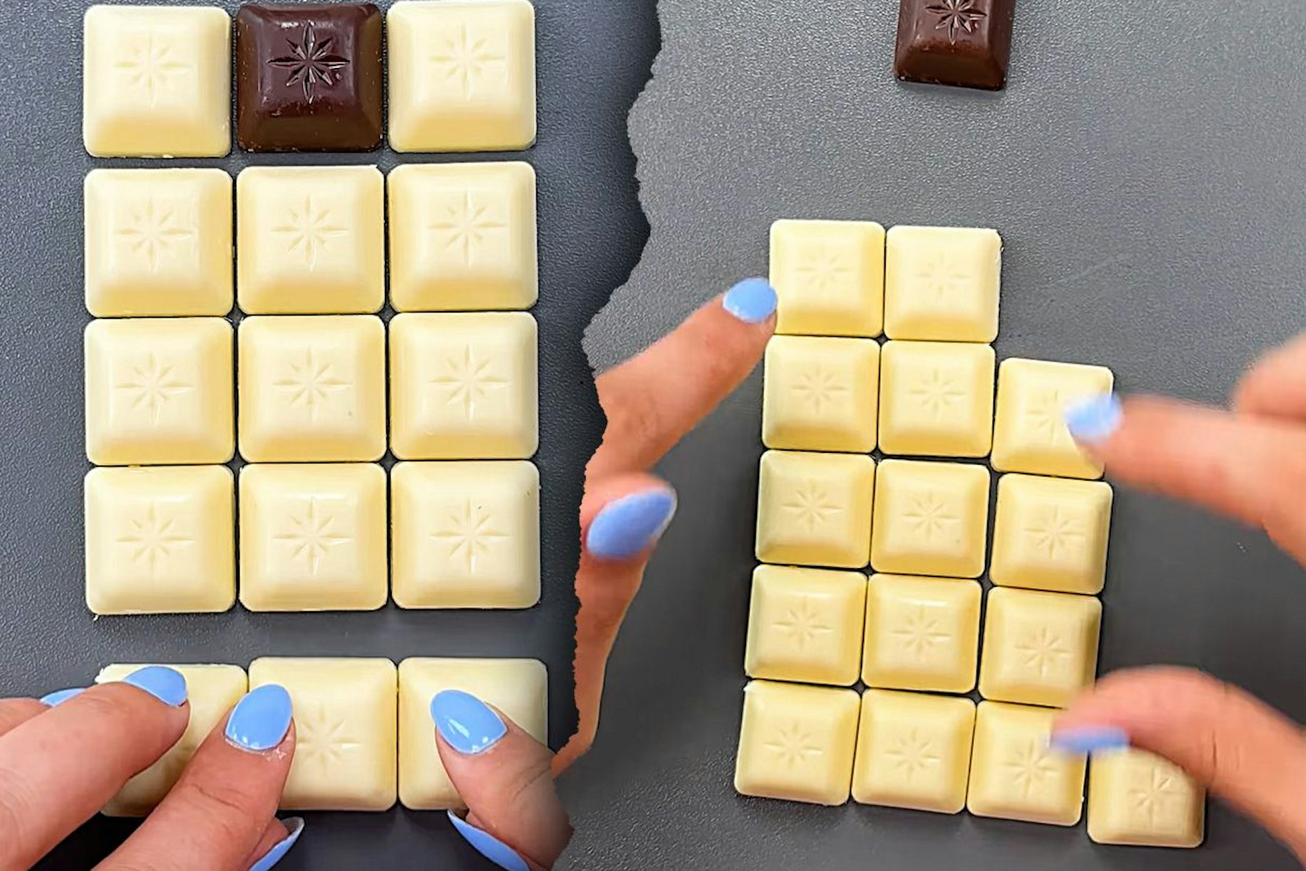 In solchen Videos im Netz erscheint Schokolade aus dem Nichts - wer träumt nicht davon? Wir erklären, wie der Trick funktioniert.