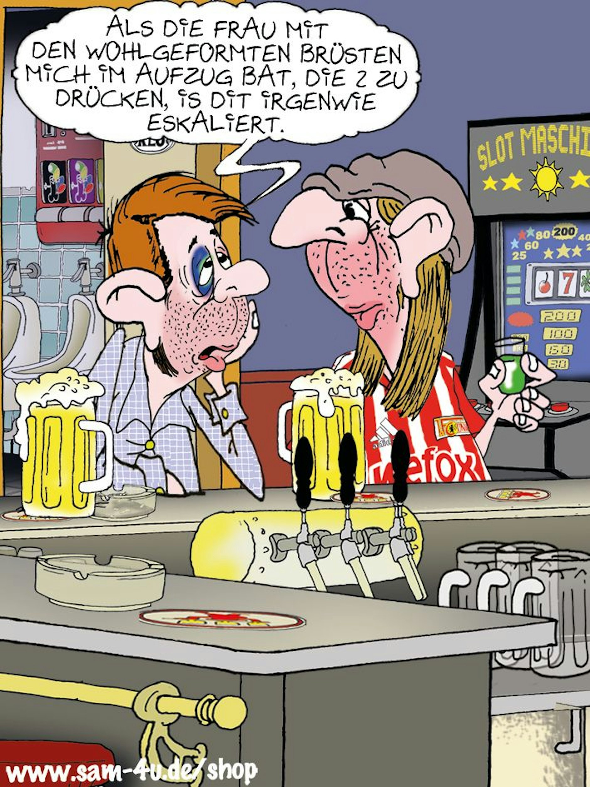 Auch heute haben wir einen Cartoon des Tages für Sie - und er kommt wie immer von Zeichner Sam Paff aus Berlin.