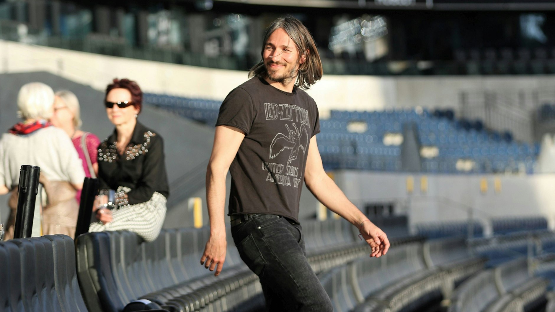 Mastermind Fabio Zaffagnini vor dem Konzert in Frankfurt. 