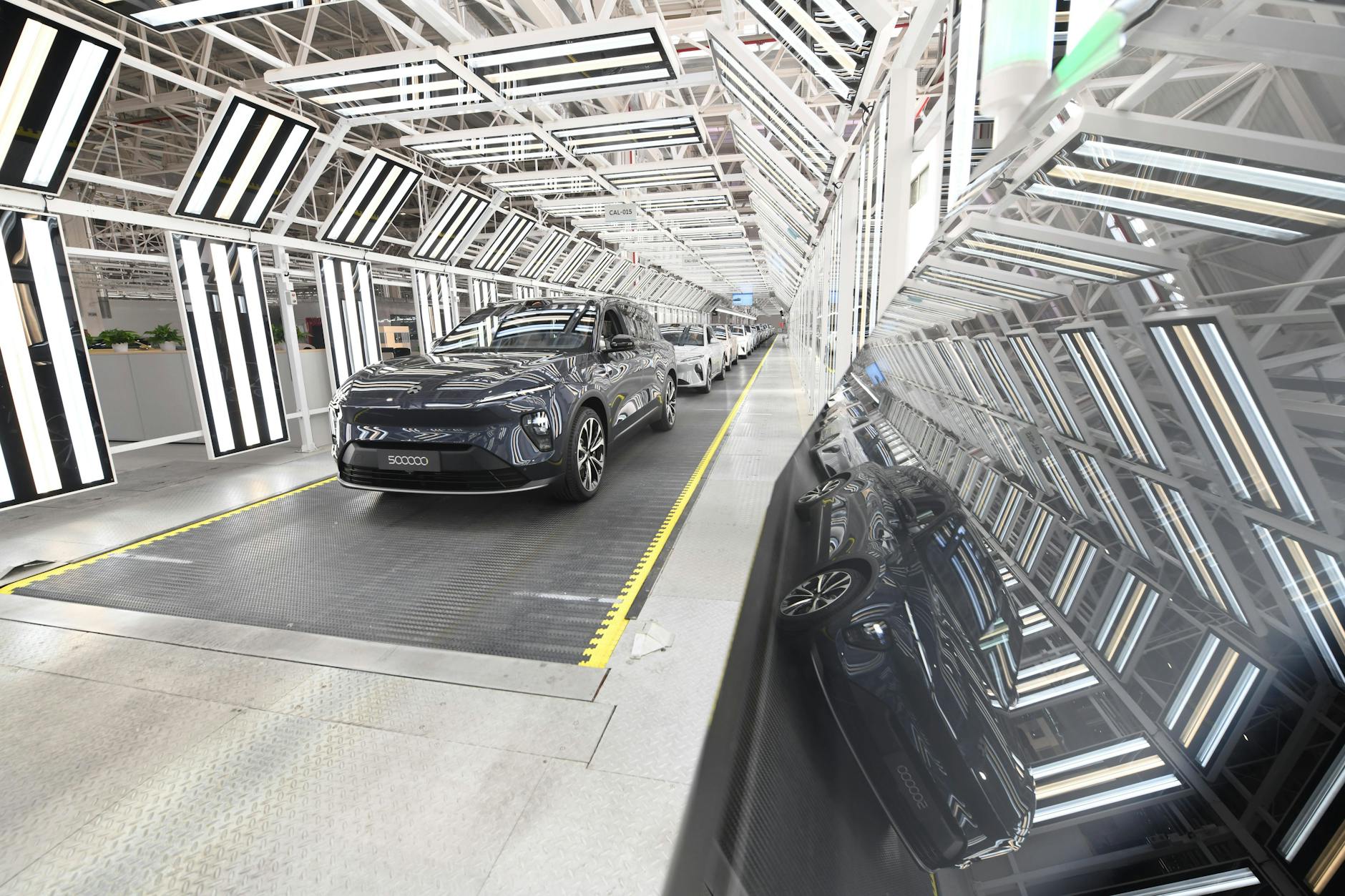 Autofabrik in Hefei von Nio, einem der erfolgreichsten Hersteller von Elektroautos in China