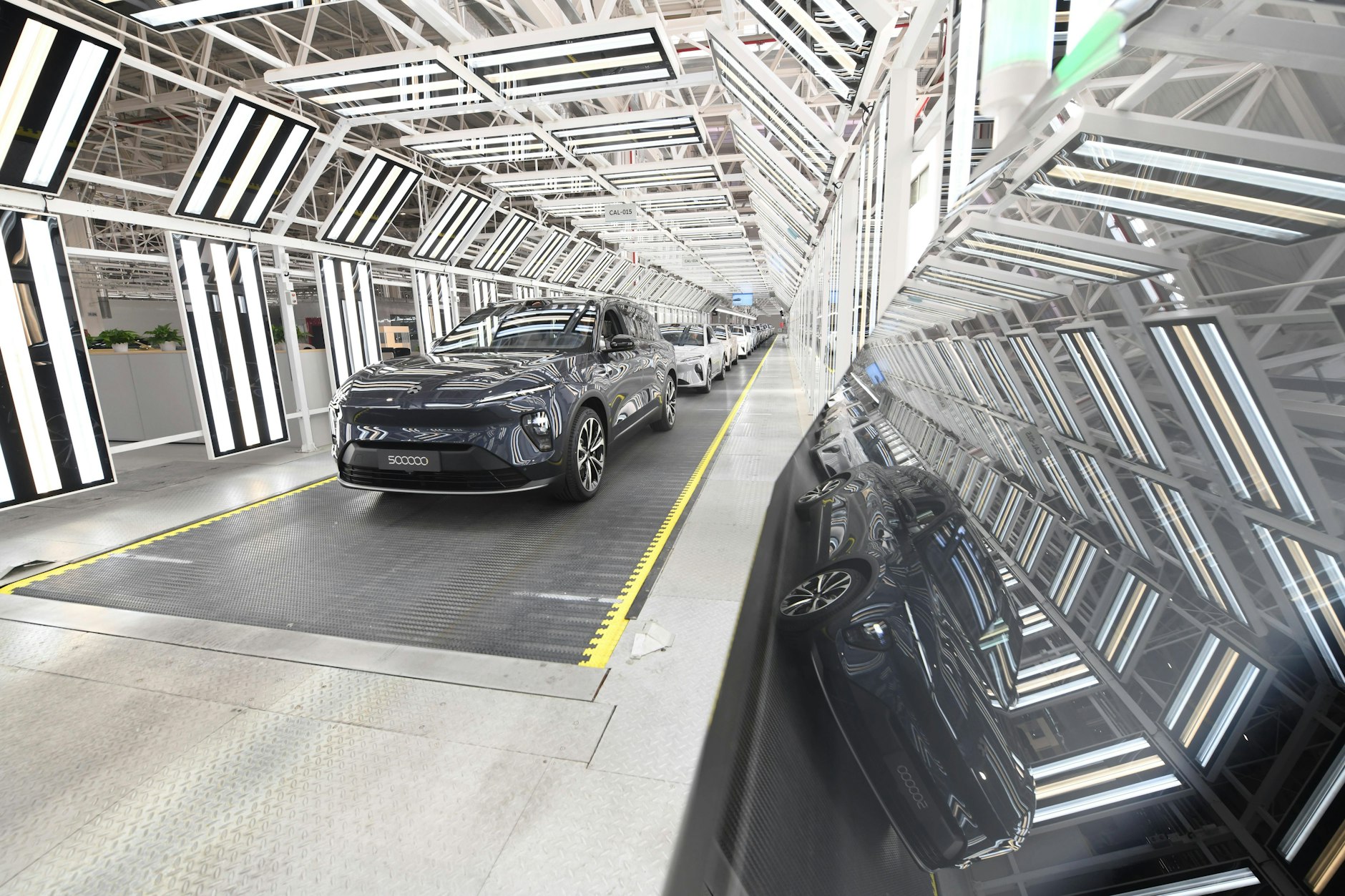 Autofabrik in Hefei von Nio, einem der erfolgreichsten Hersteller von Elektroautos in China