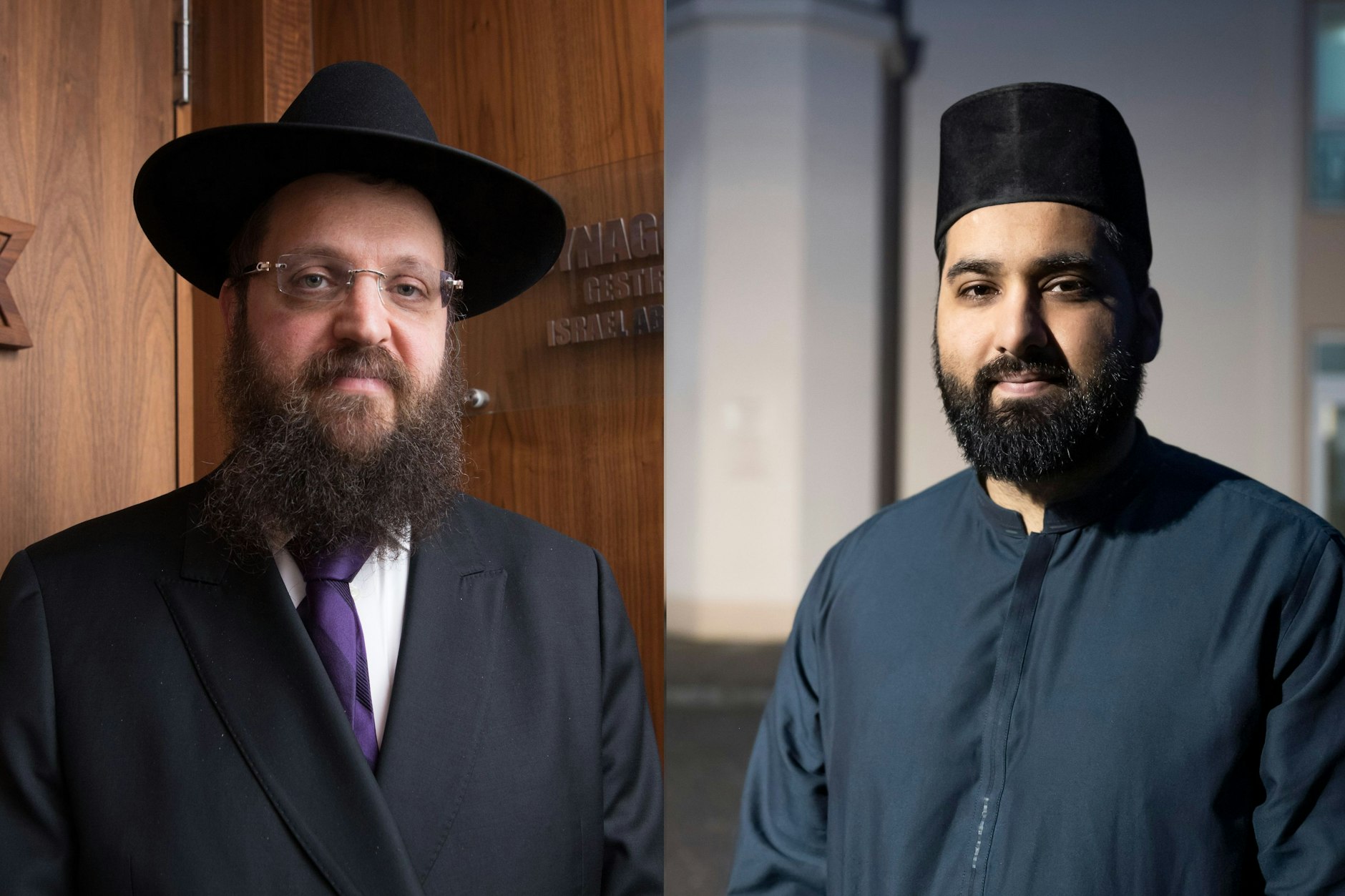 Rabbiner Yehuda Teichtal (links) und Imam Scharjil Khalid