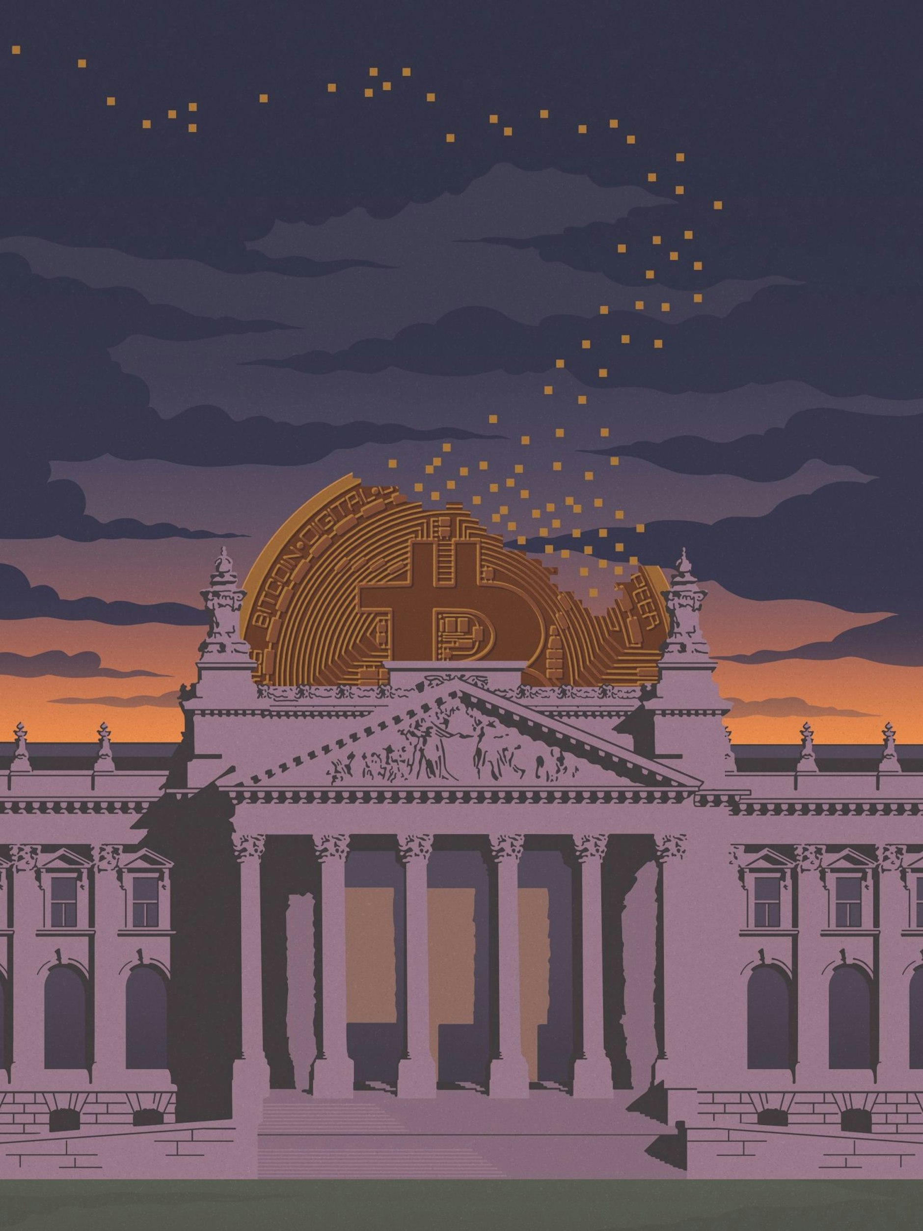 Kein Bitcoin im Reichstag, Deutschland im Jahr 2024.