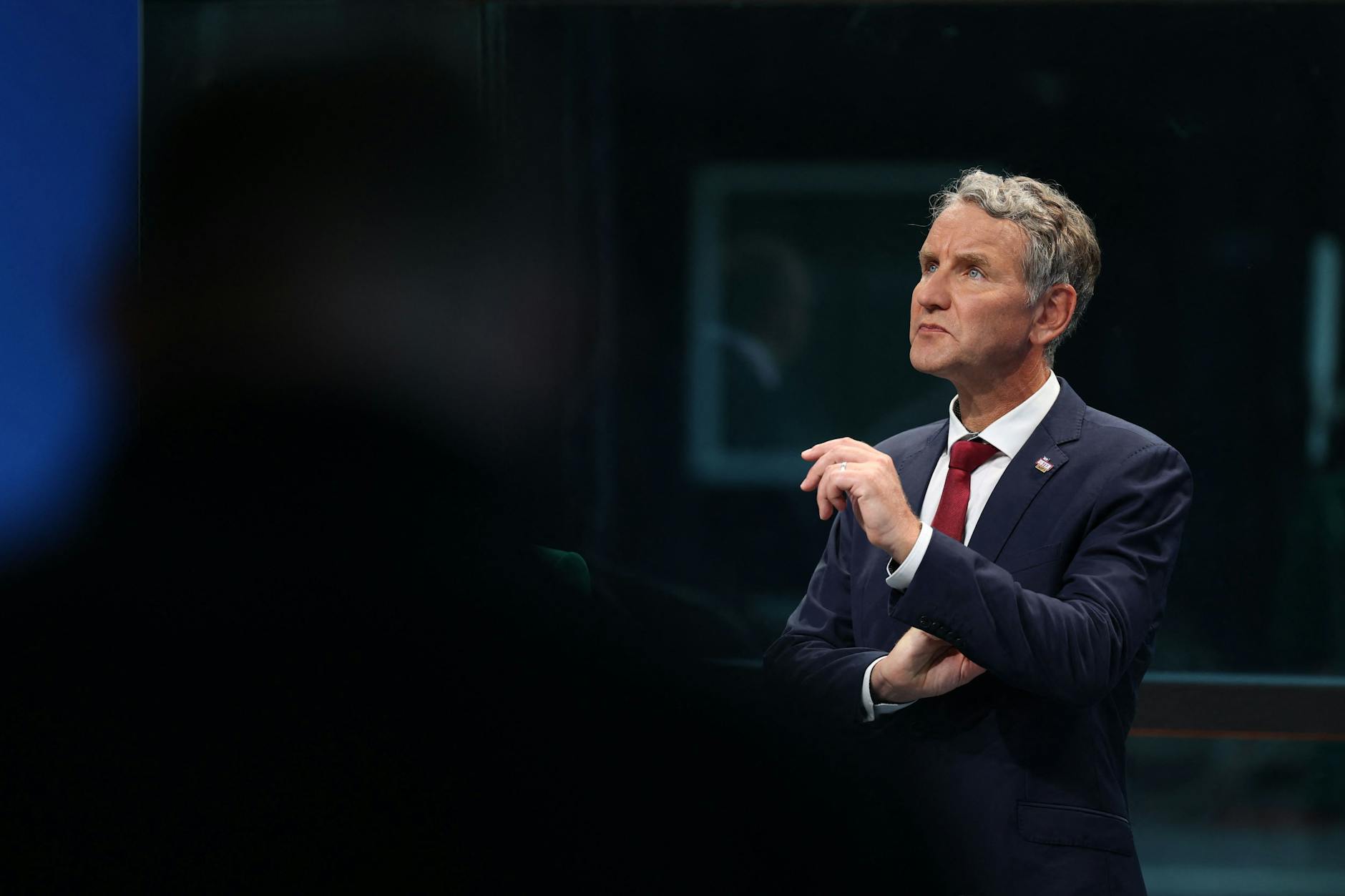 Der AfD-Politiker Björn Höcke während der TV-Debatte zu den Landtagswahlen in Thüringen