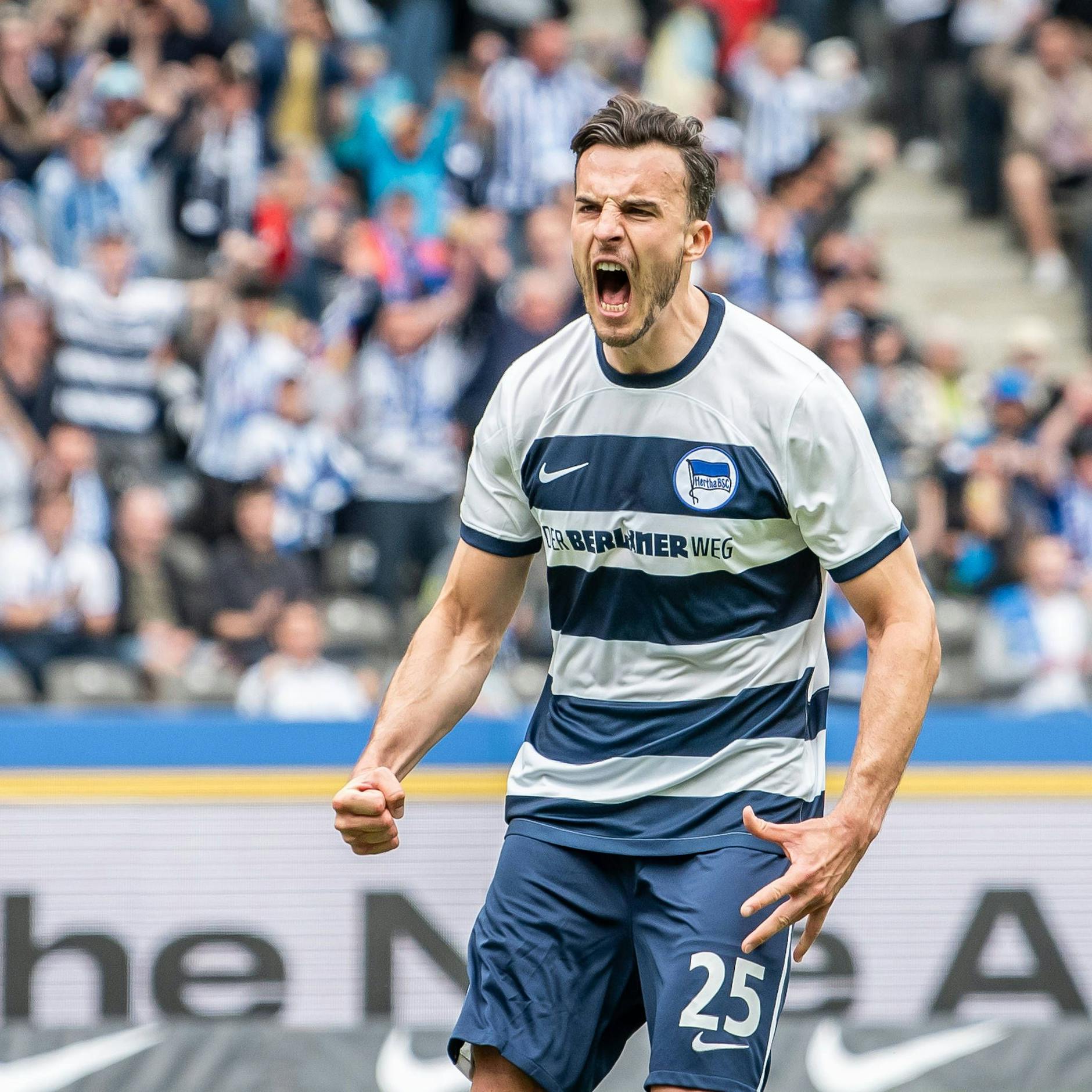 So machte Haris Tabakovic vergangene Saison Hertha BSC glücklich. 22-mal Torjubel.