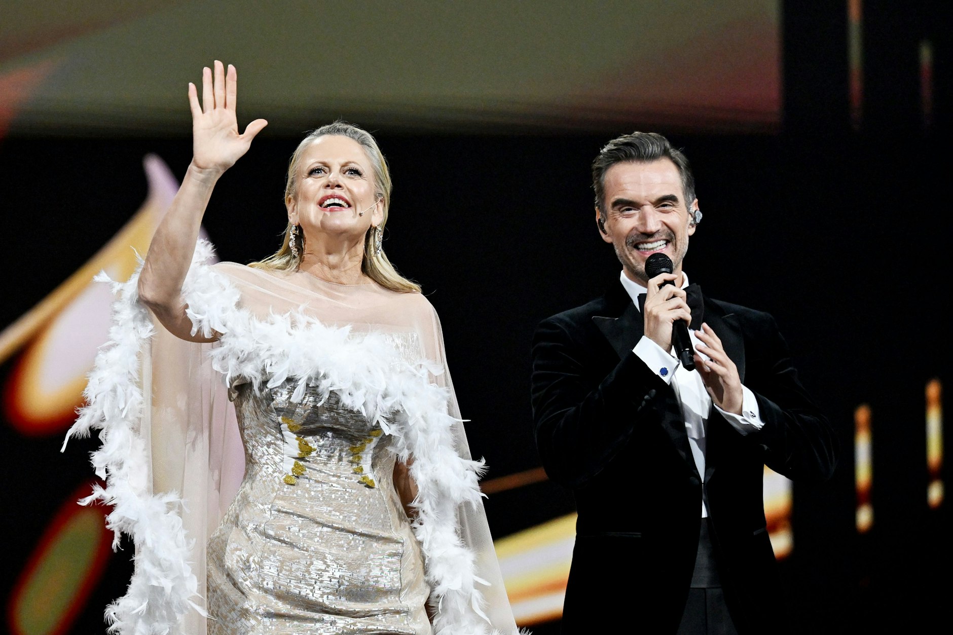 Barbara Schöneberger und Florian Silbereisen moderieren die Verleihung der Goldenen Henne. 
