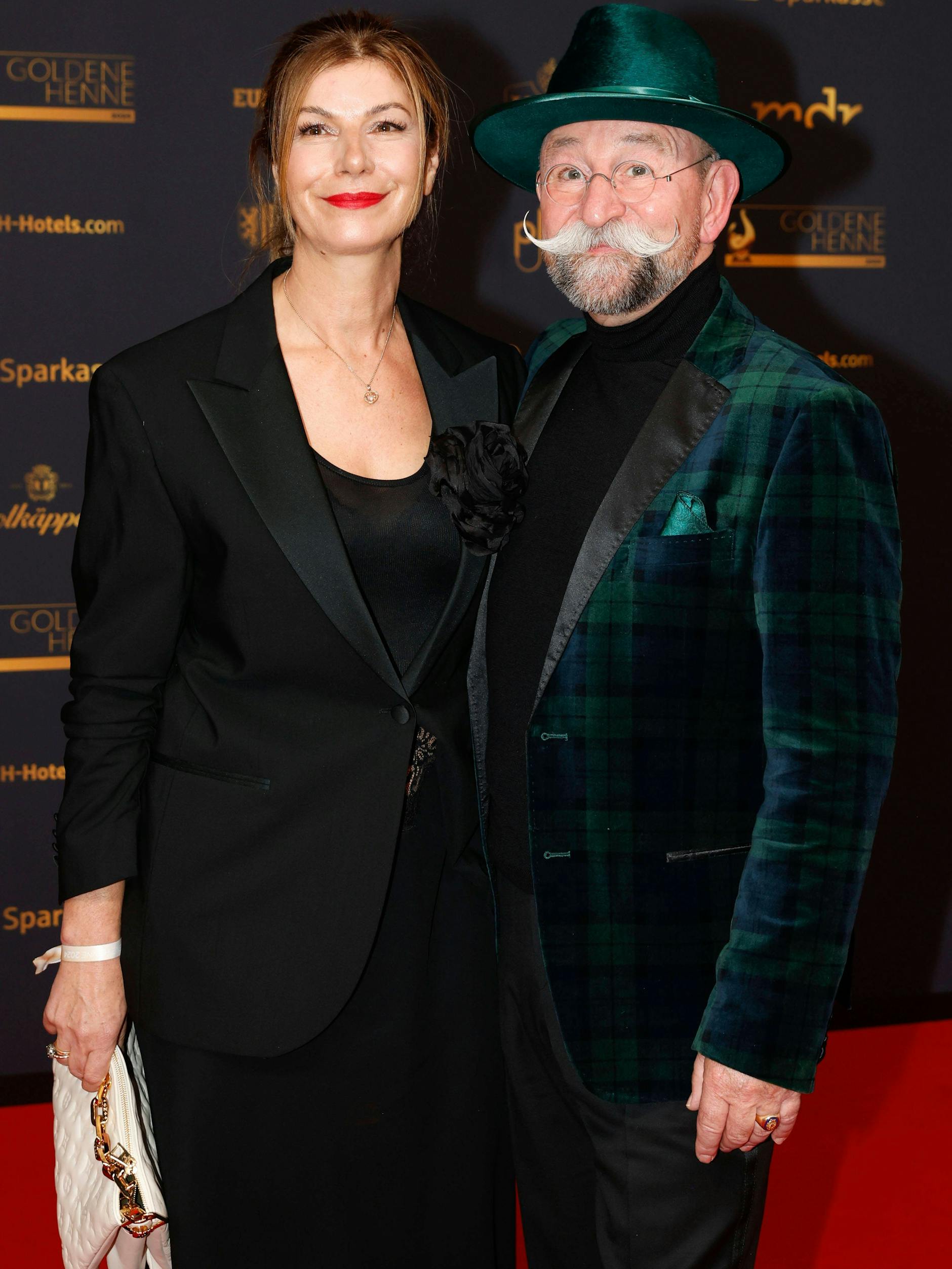 Nada und Horst Lichter bei der Verleihung der Goldenen Henne. Sie war einst Kellnerin in Horst Lichters Restaurant „Oldiethek“ und half ihm aus der Patsche.