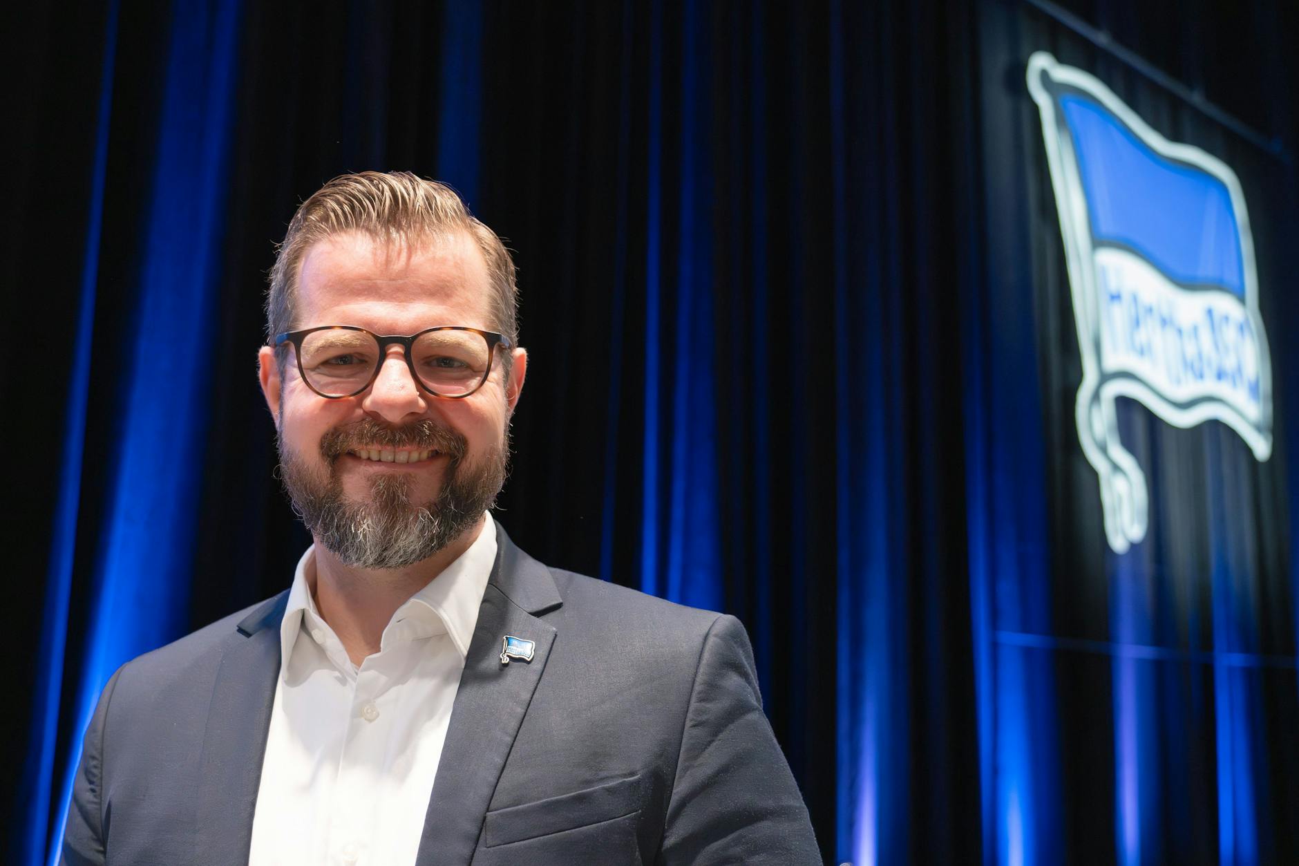 Herthas bisheriger Interimspräsident Fabian Drescher. Er tritt jetzt die Nachfolge des gestorbenen Bernstein als Präsident von Fußball-Zweitligist Hertha BSC an.