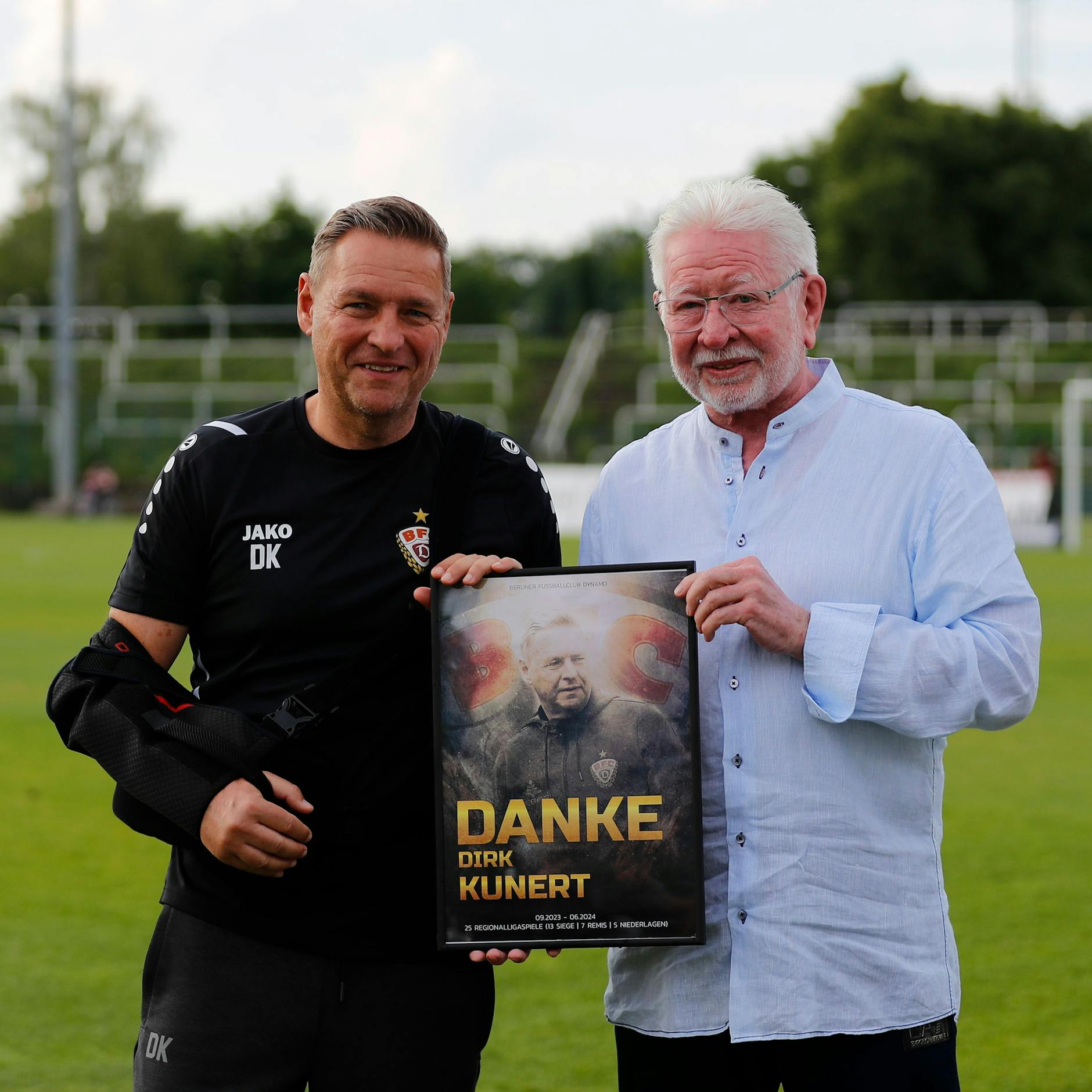 Ende Mai wurde Dirk Kunert beim BFC durch Dynamo-Präsident Norbert Uhlig verabschiedet.