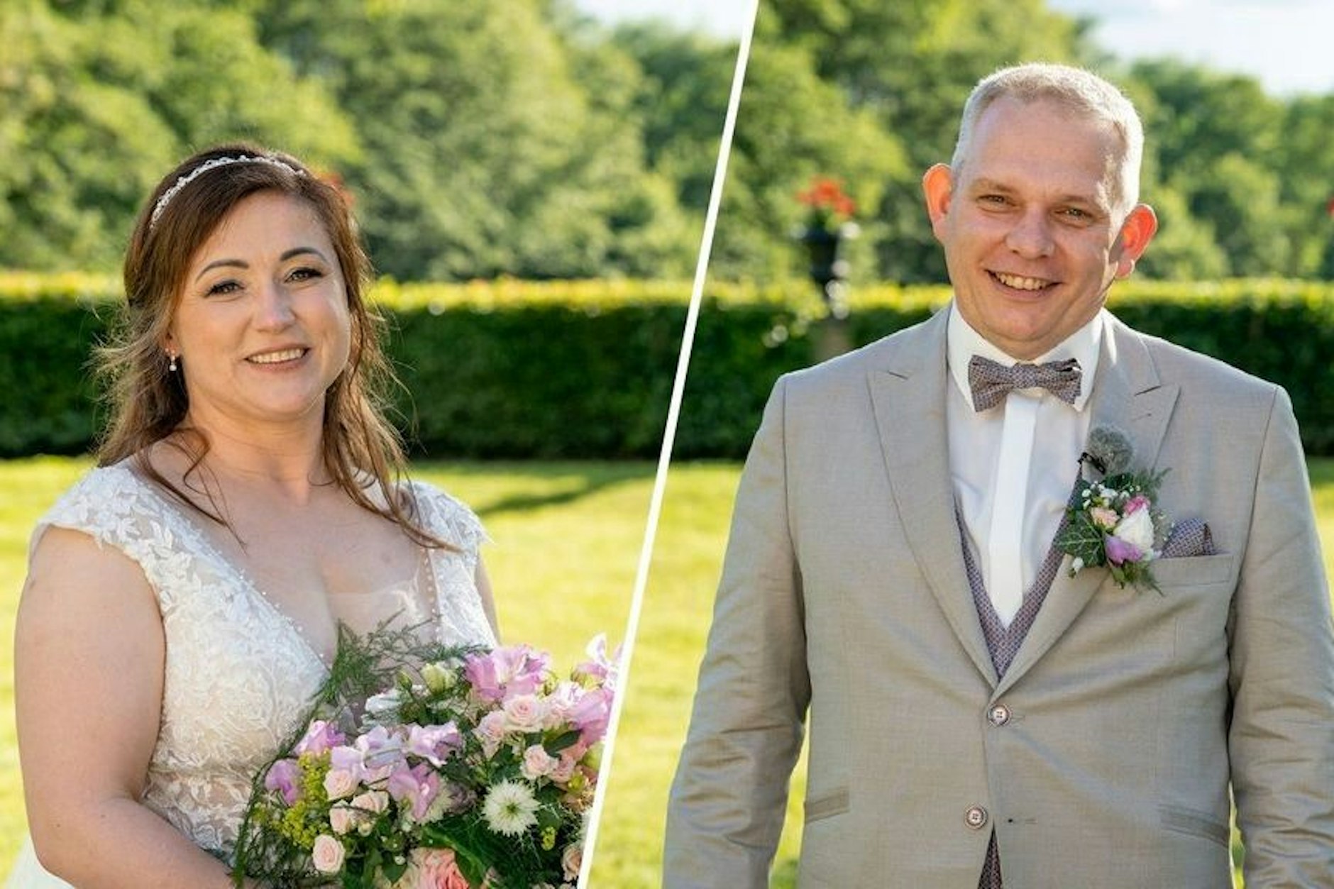 Jenny und Martin gaben sich bei Hochzeit auf den ersten Blick das Ja-Wort.