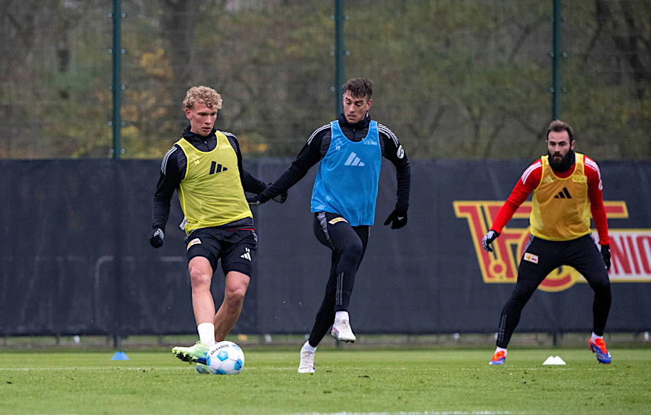 Training beim 1. FC Union Berlin statt Länderspiele mit Österreich: Leopold Querfeld (l.) 