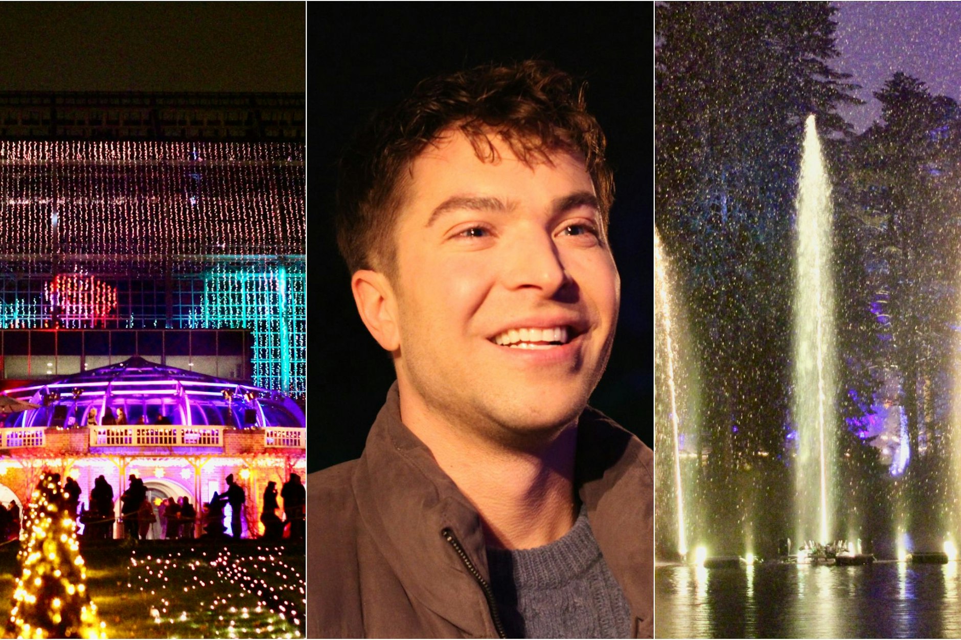 Der Schlagerstar Julian David bei der Eröffnung des „Christmas Garden Berlin“ im Botanischen Garten Berlin.