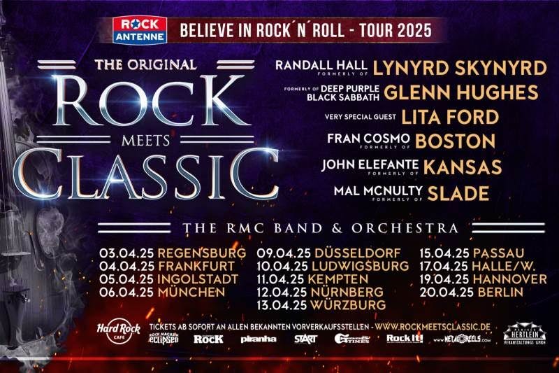 Fünf Superstars, ein einzigartiges Erlebnis – Rock Meets Classic 2025 in Berlin! Ein Muss für Rockfans. Hingehen!