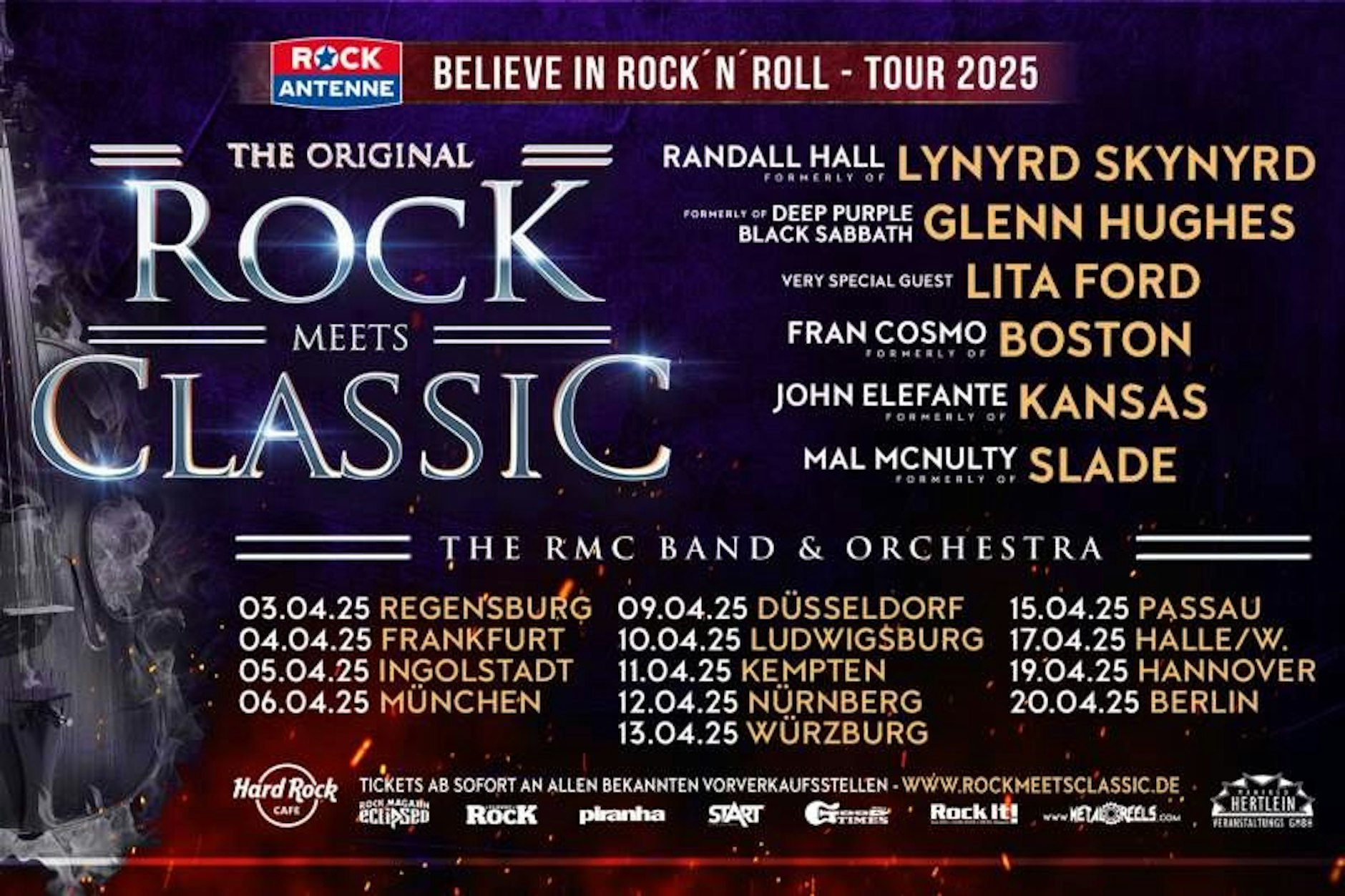 Fünf Superstars, ein einzigartiges Erlebnis – Rock Meets Classic 2025 in Berlin! Ein Muss für Rockfans. Hingehen!