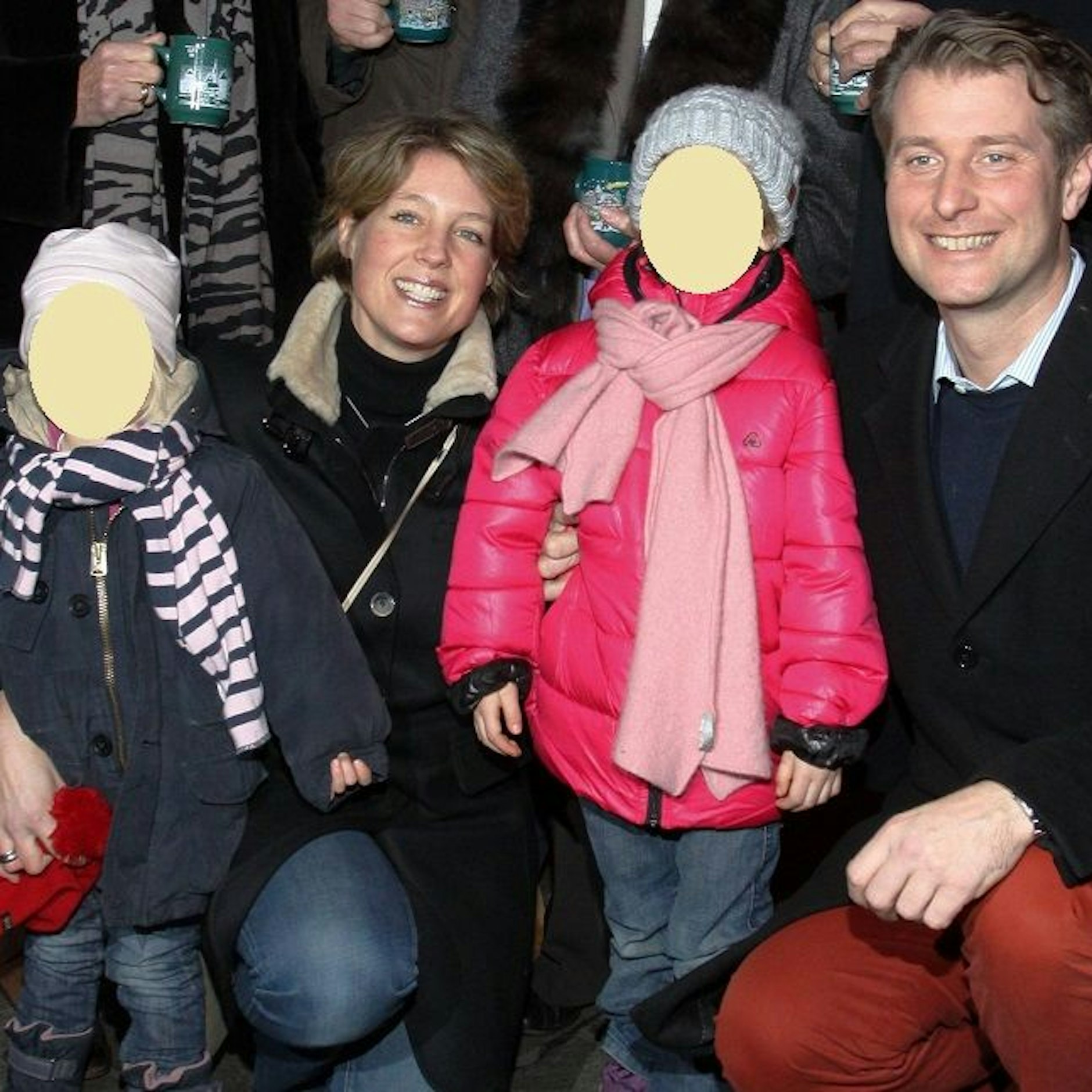 Christina Block und ihr Ex-Mann Stephan Hensel 2011 mit ihren zwei anderen Kindern Greta (damals 3) und Johanna (damals 5).