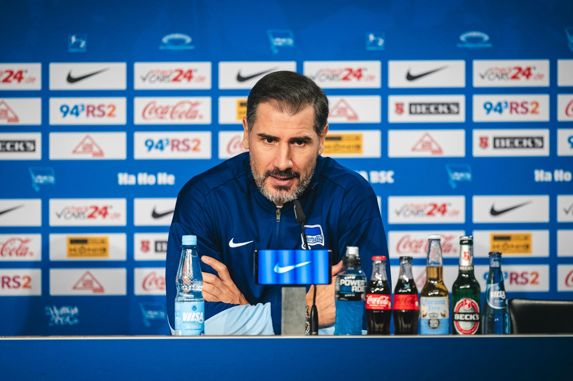 Hertha-Trainer Cristian Fiel war nach dem 2:2 gegen Ulm angefressen.