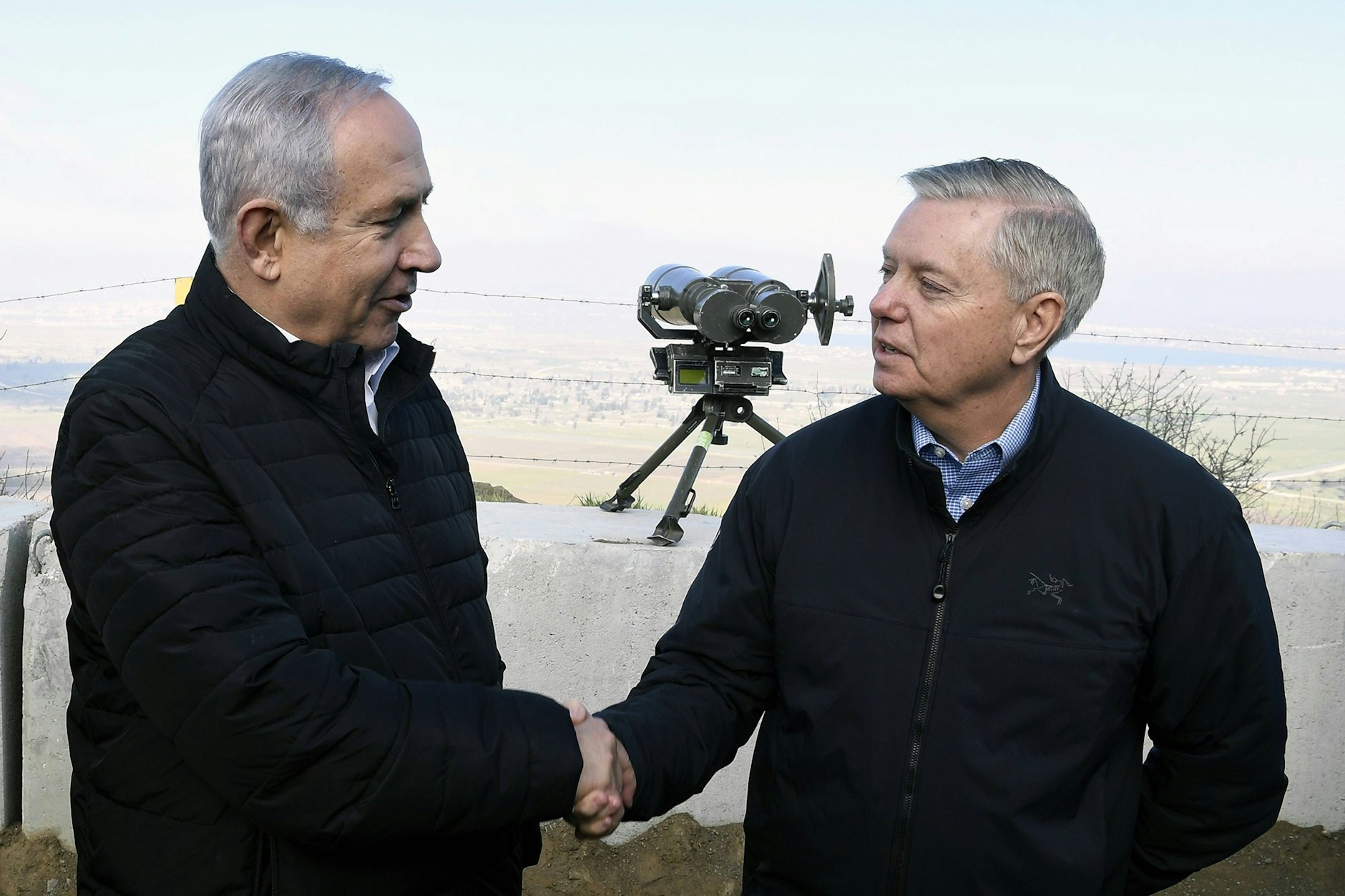 US-Senator Lindsey Graham (r.) mit Israels Ministerpräsidenten Benjamin Netanjahu.