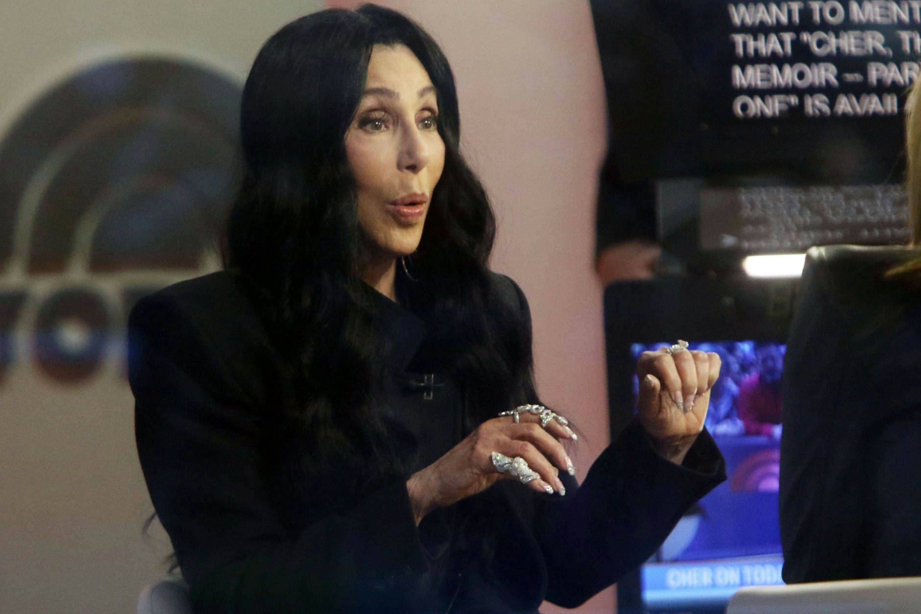 Cher vor einer Woche bei einem TV-Auftritt in New York, wo sie Werbung für ihre Memoiren machte.