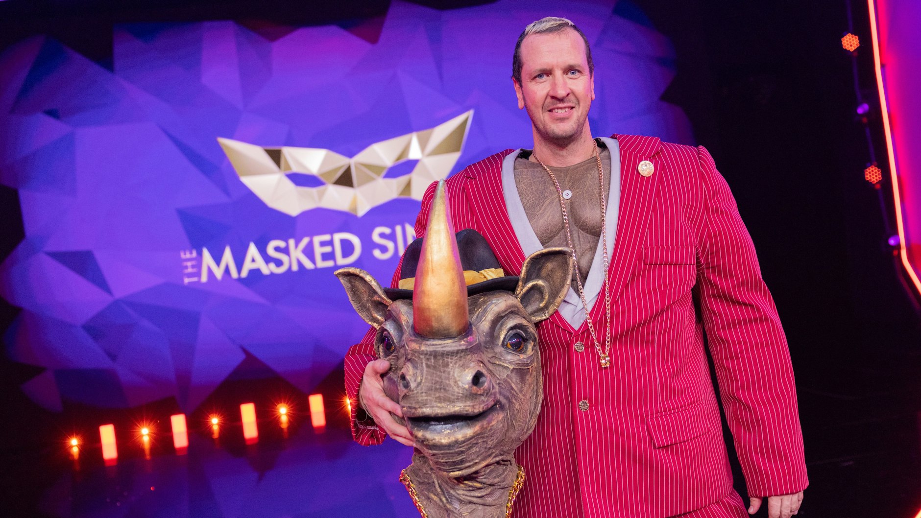 Pascal Hens war „Das Nashorn“. Der Ex-Handball-Profi schied aus der Sendung aus.