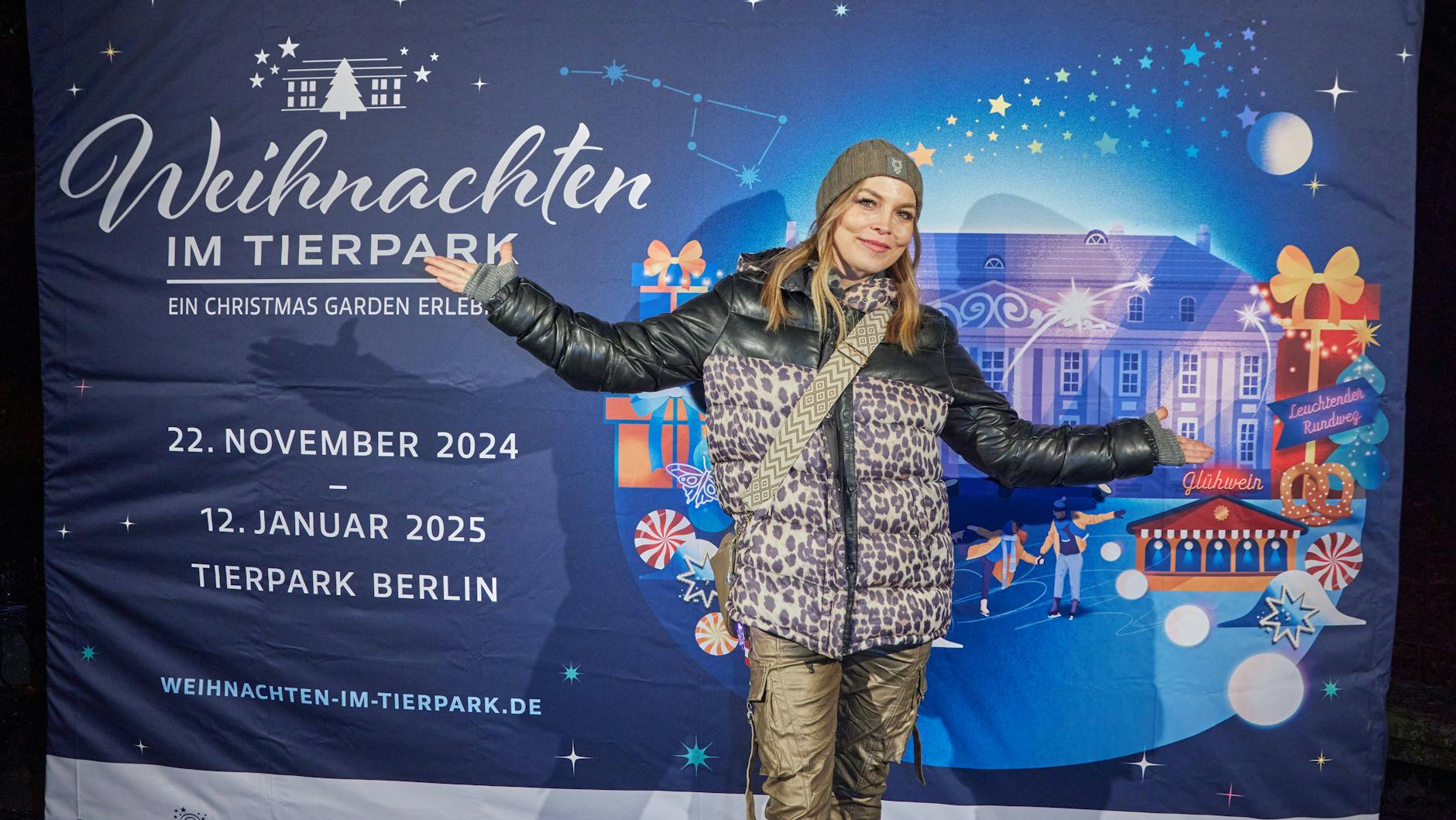 Regina Halmich bei der Eröffnung von Weihnachten im Tierpark.