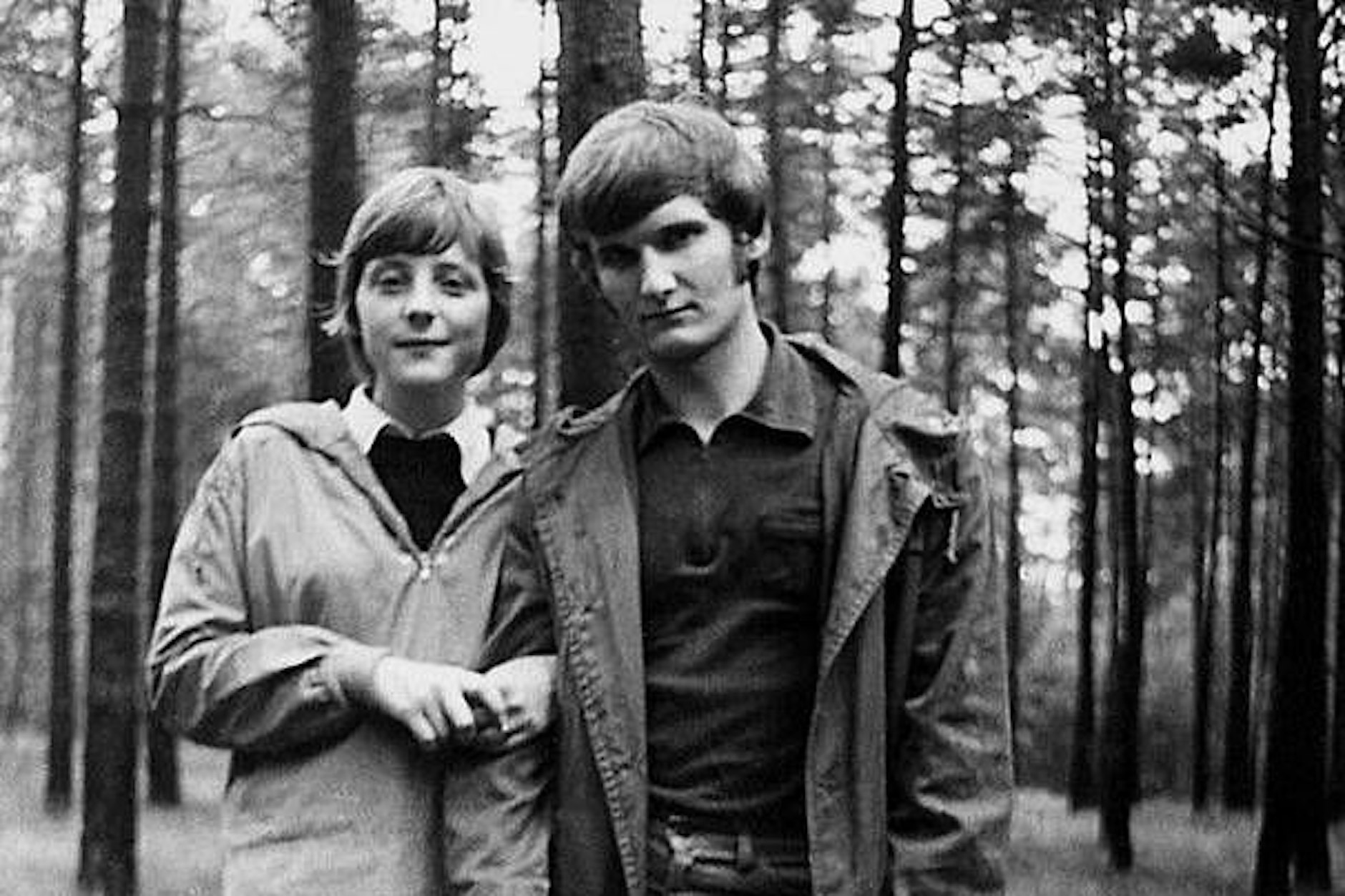 Angela Merkel mit ihrem ersten Ehemann Ulrich, circa 1975