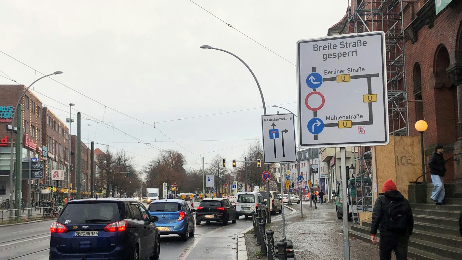 Die Breite Straße in Pankow ist gesperrt.