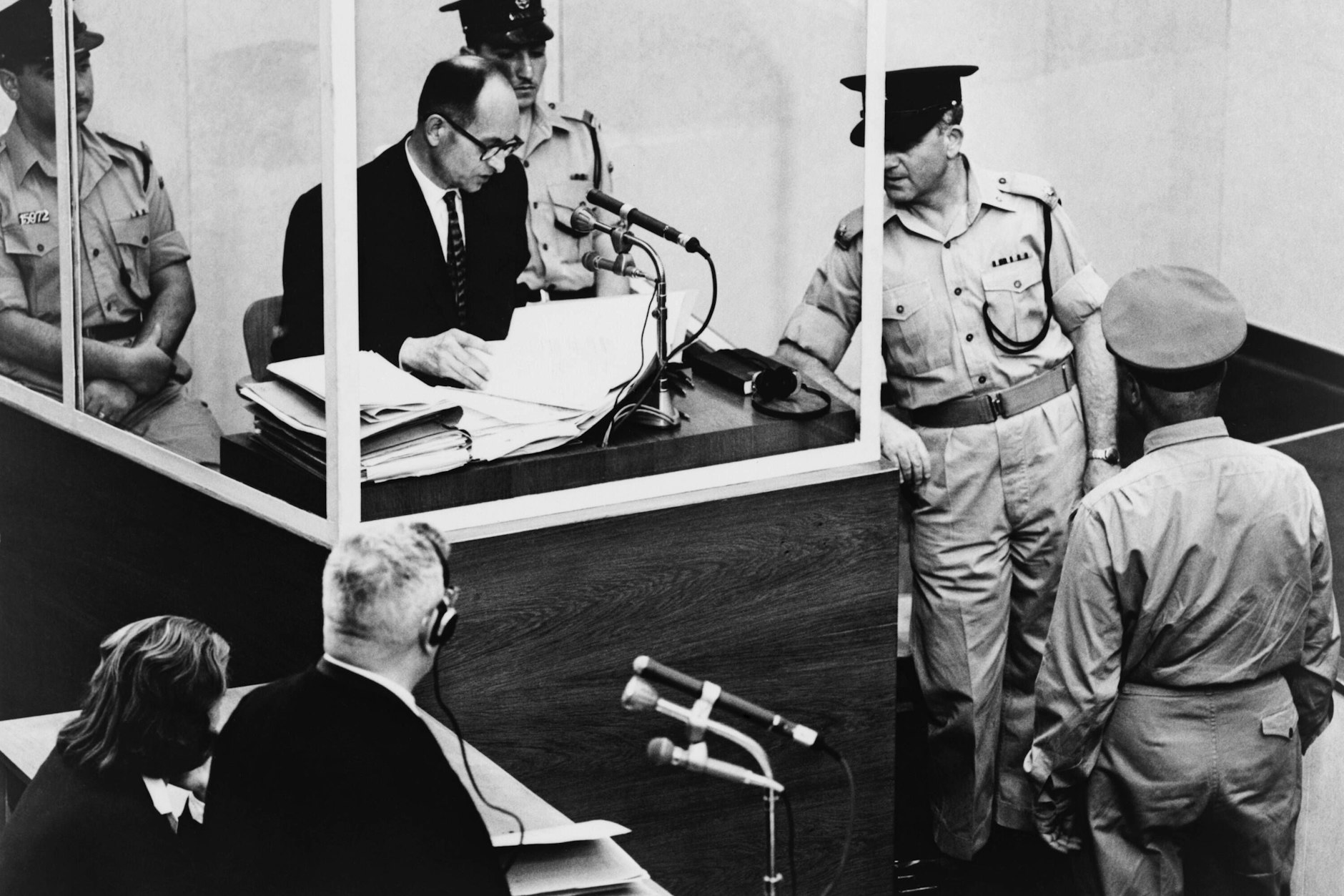 Adolf Eichmann vor Gericht in Jerusalem