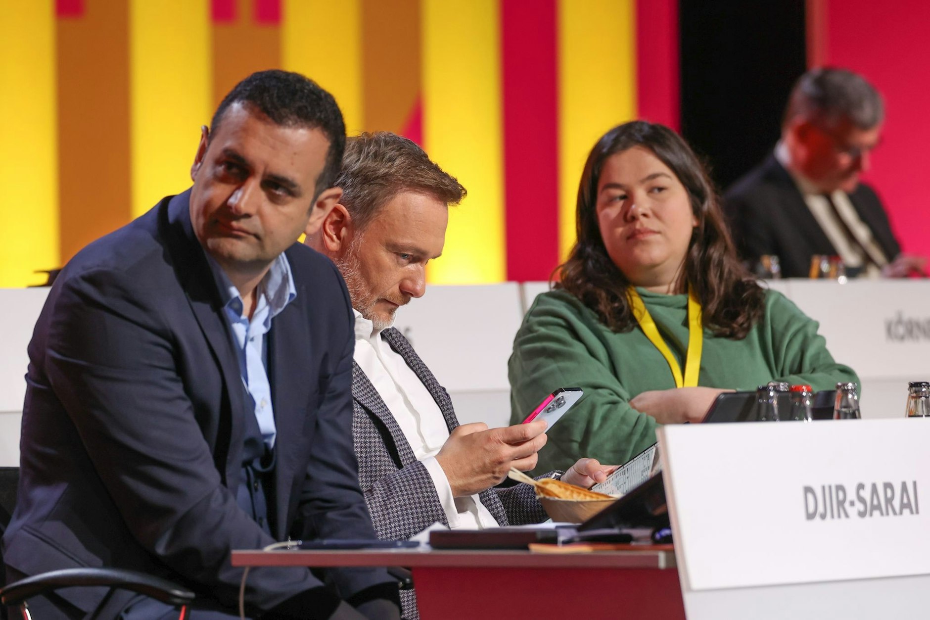 Ärger unter Liberalen: FDP-Generalsekretär Djir-Sarai, Parteichef Lindner und die Juli-Vorsitzende Brandmann.