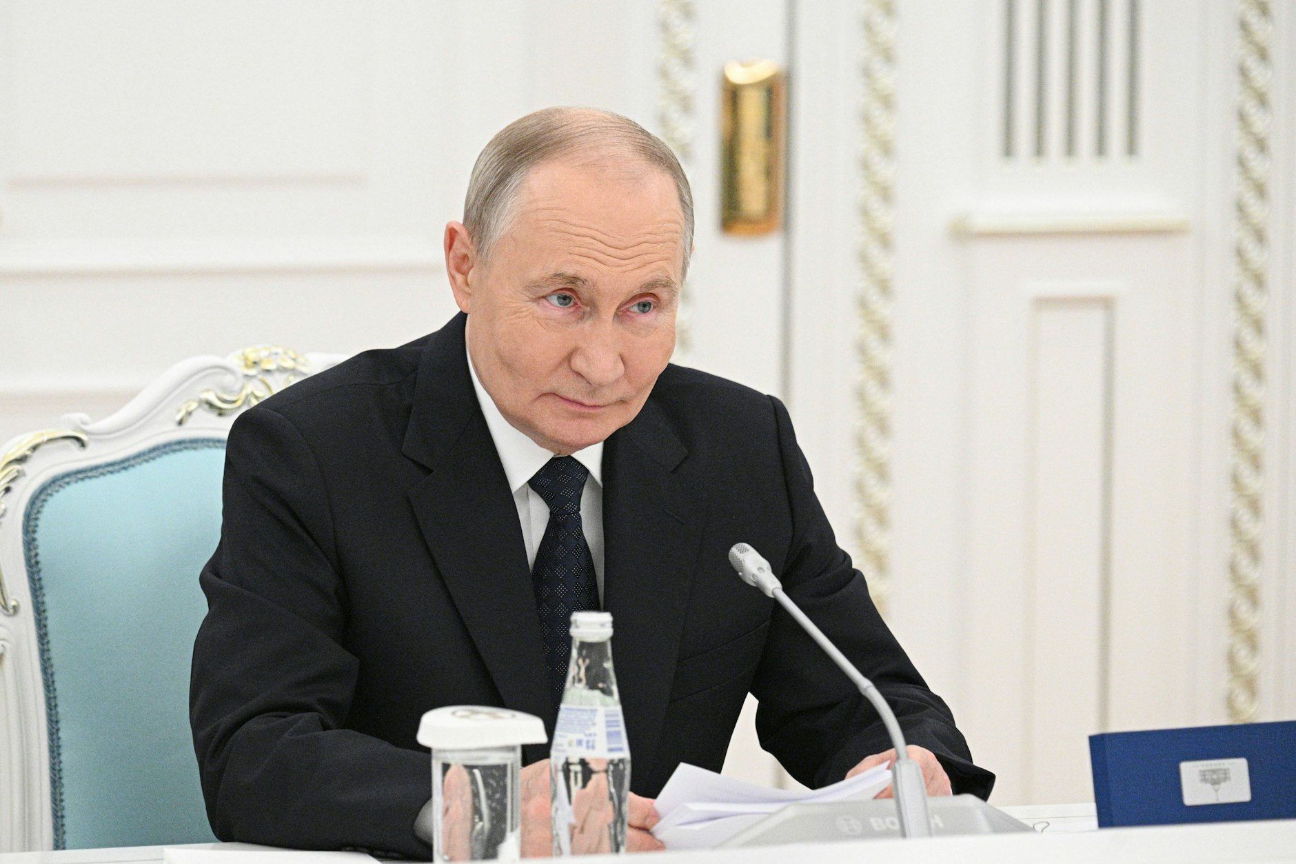 Der russische Präsident Wladimir Putin während eines Staatsbesuchs in Kasachstan.