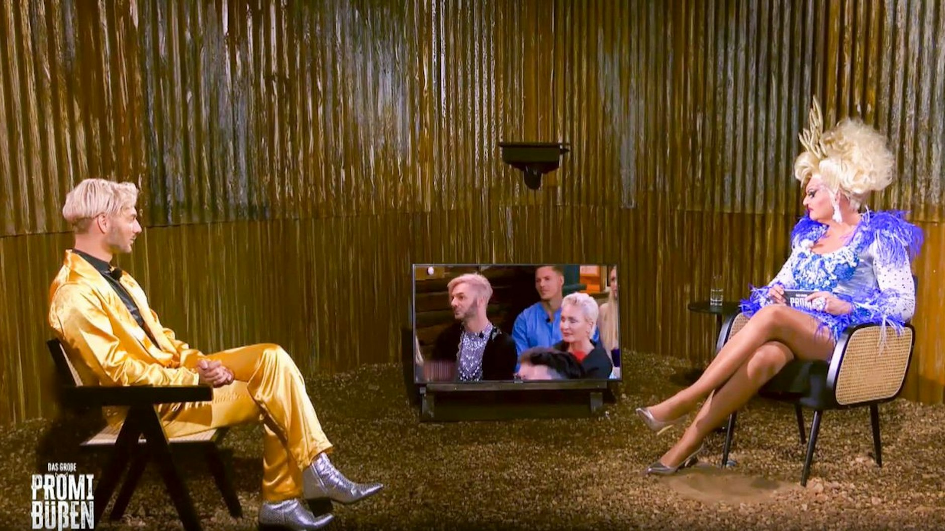 Sam Dylan mit Olivia Jones bei „Das große Promi-Büßen“.