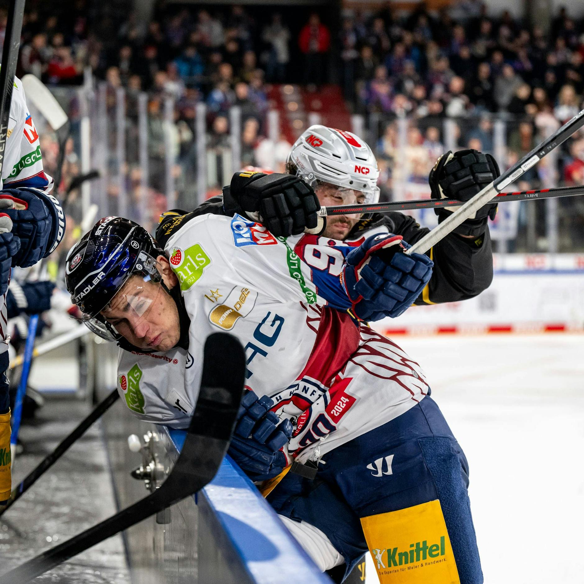 Leo Pföderl trifft nicht nur für die Eisbären in Nürnberg, er muss bei seinem Ex-Klub auch einstecken.