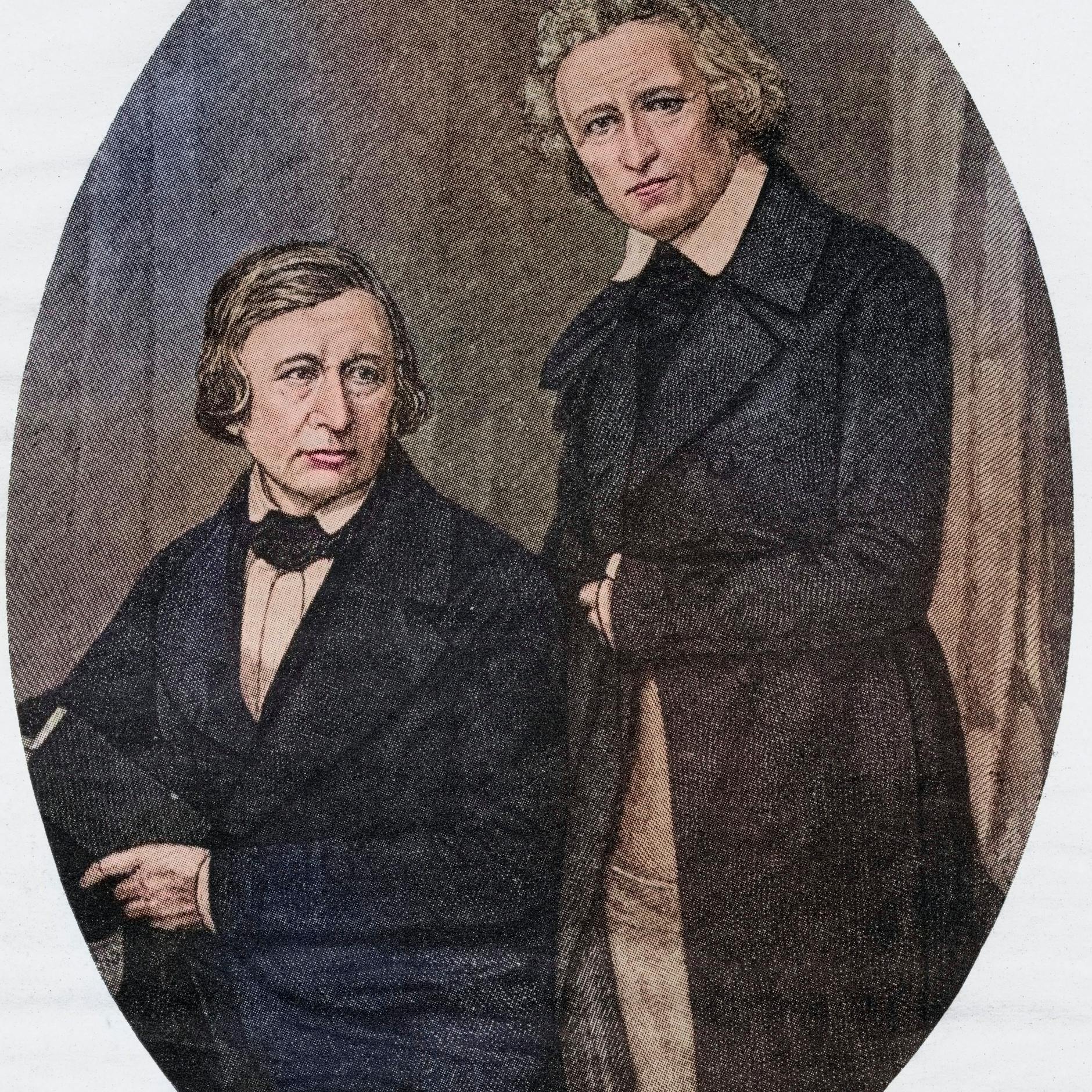 Die Brüder Jacob und Wilhelm Grimm: Nach ihrem Märchen entstand der Film „Drei Haselnüsse für Aschenbrödel“ nicht.