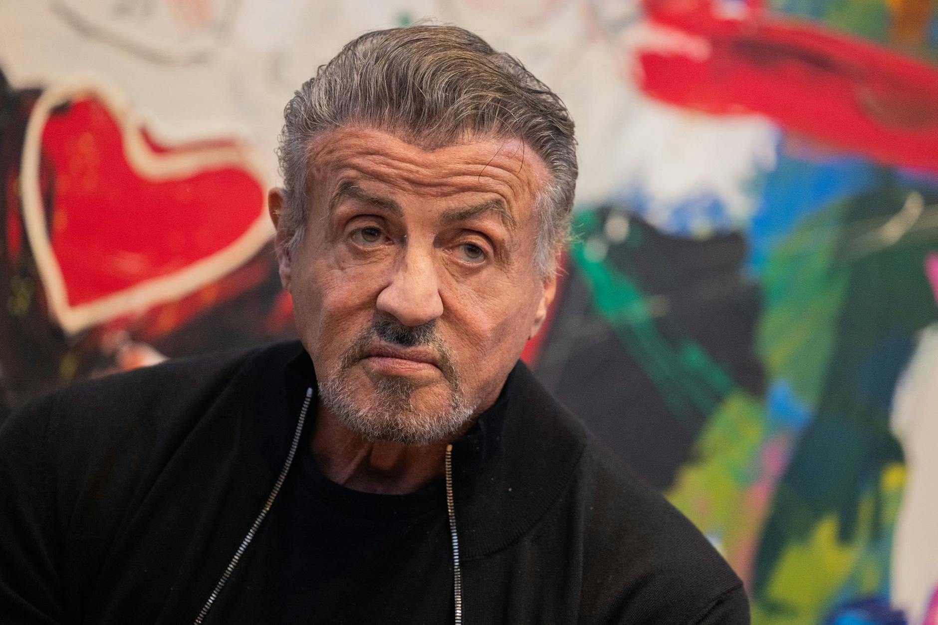 Schauspieler Sylvester Stallone ist in Liebesdingen ein Weichei.