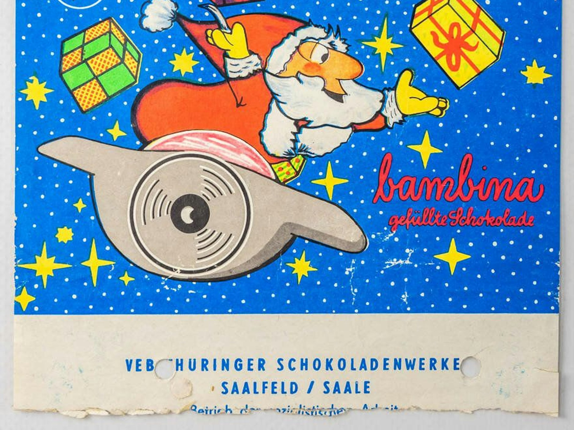 Süßigkeiten aus der DDR: Die Schokolade Bambina gab es sogar als Weihnachts-Edition.