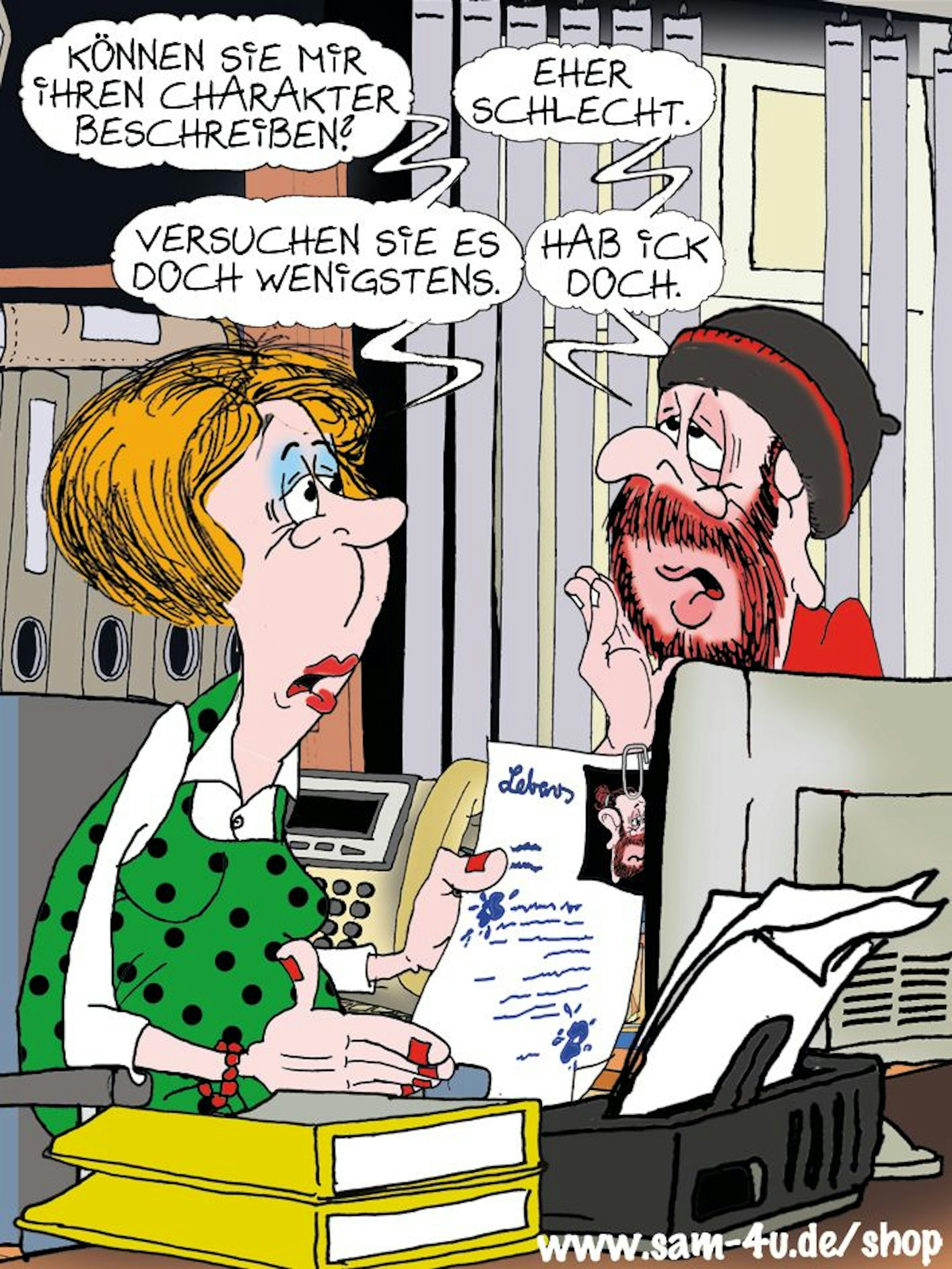 Auch heute gibt es an dieser Stelle unseren täglichen Cartoon von Zeichner Sam Paff aus Berlin.