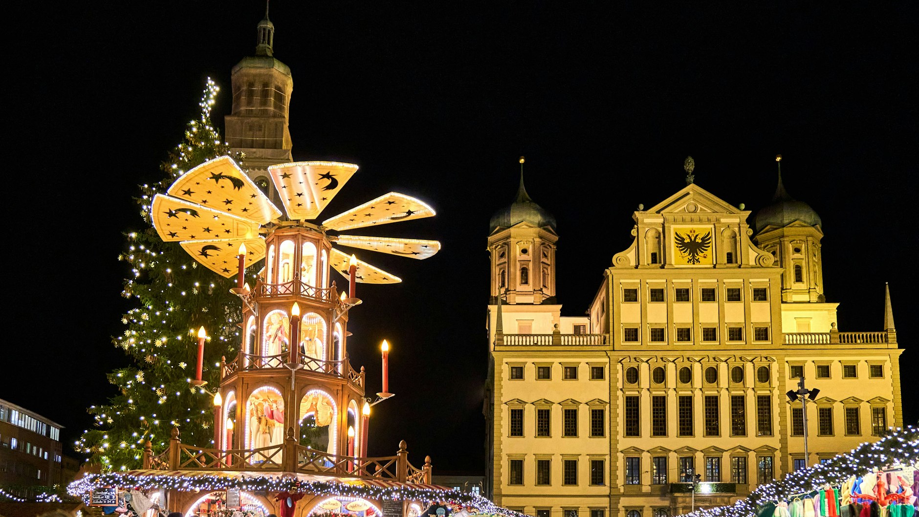 Der malerische Weihnachtsmarkt in Augsburg sollte zum Ziel des Anschlages werden.