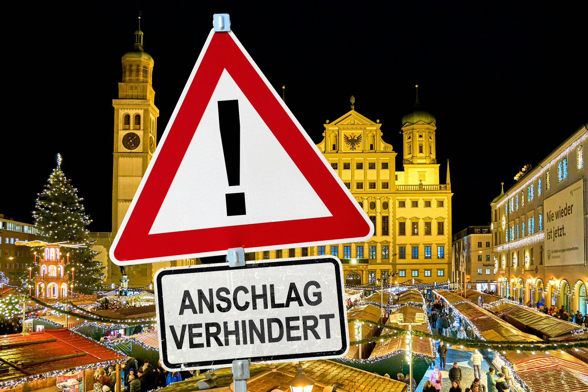 Die Behörden in Bayern haben offenbar ein Blutbad auf einem Weihnachtsmarkt verhindert - ein 37-Jähriger, der einen Anschlag auf den Christkindlesmarkt in Augsburg plante, wurde festgenommen.
