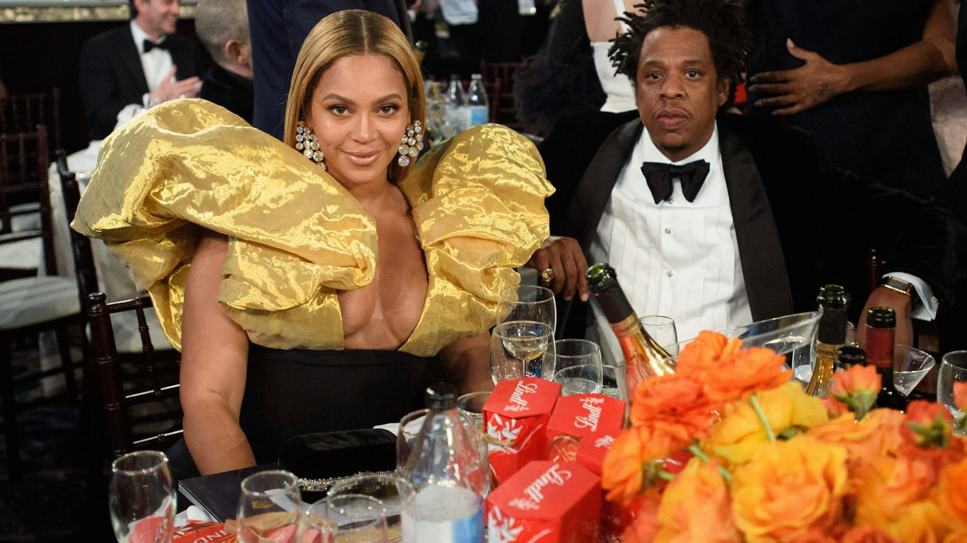 Beyoncé Knowles-Carter und Jay-Z bei den Golden Globe Awards im Jahr 2020.