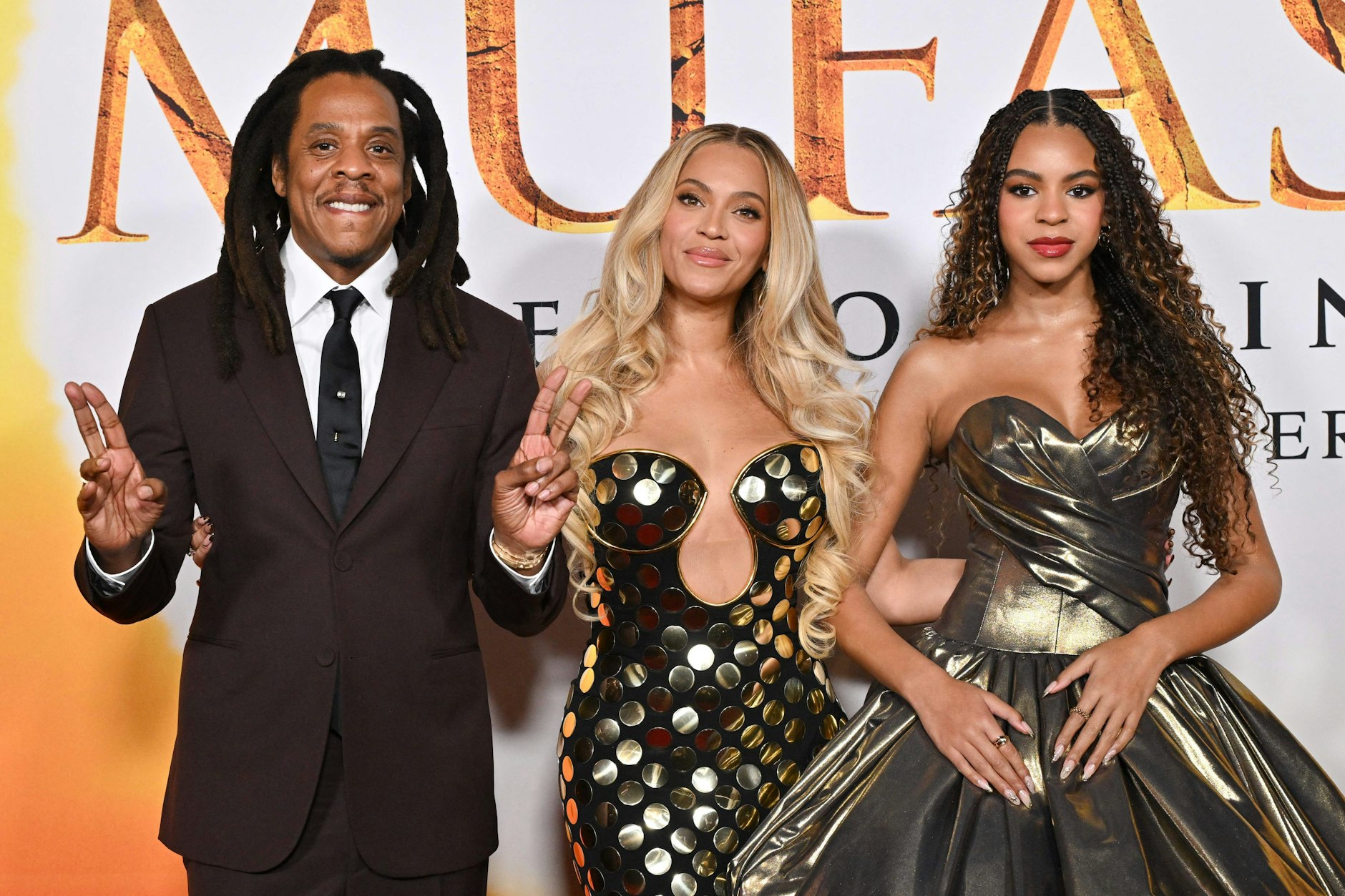 Jay-Z, seine Frau Beyoncé und die älteste Tochter Blue Ivy Carter bei der „Mufasa: Der König der Löwen“-Premiere in Hollywood.