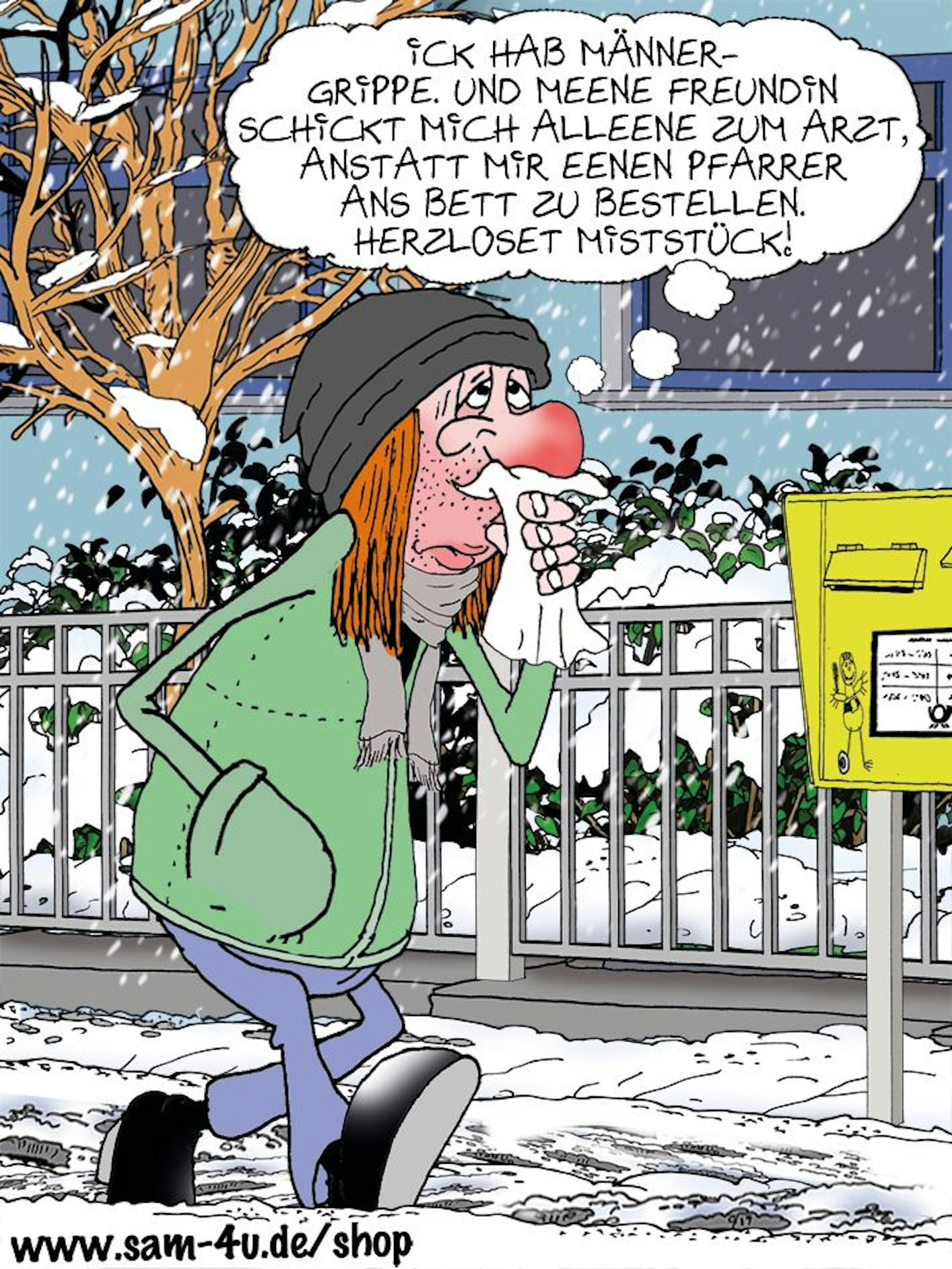 Viele lieben die Cartoons von Sam Paff aus Berlin - hier kommt unser Cartoon des Tages!