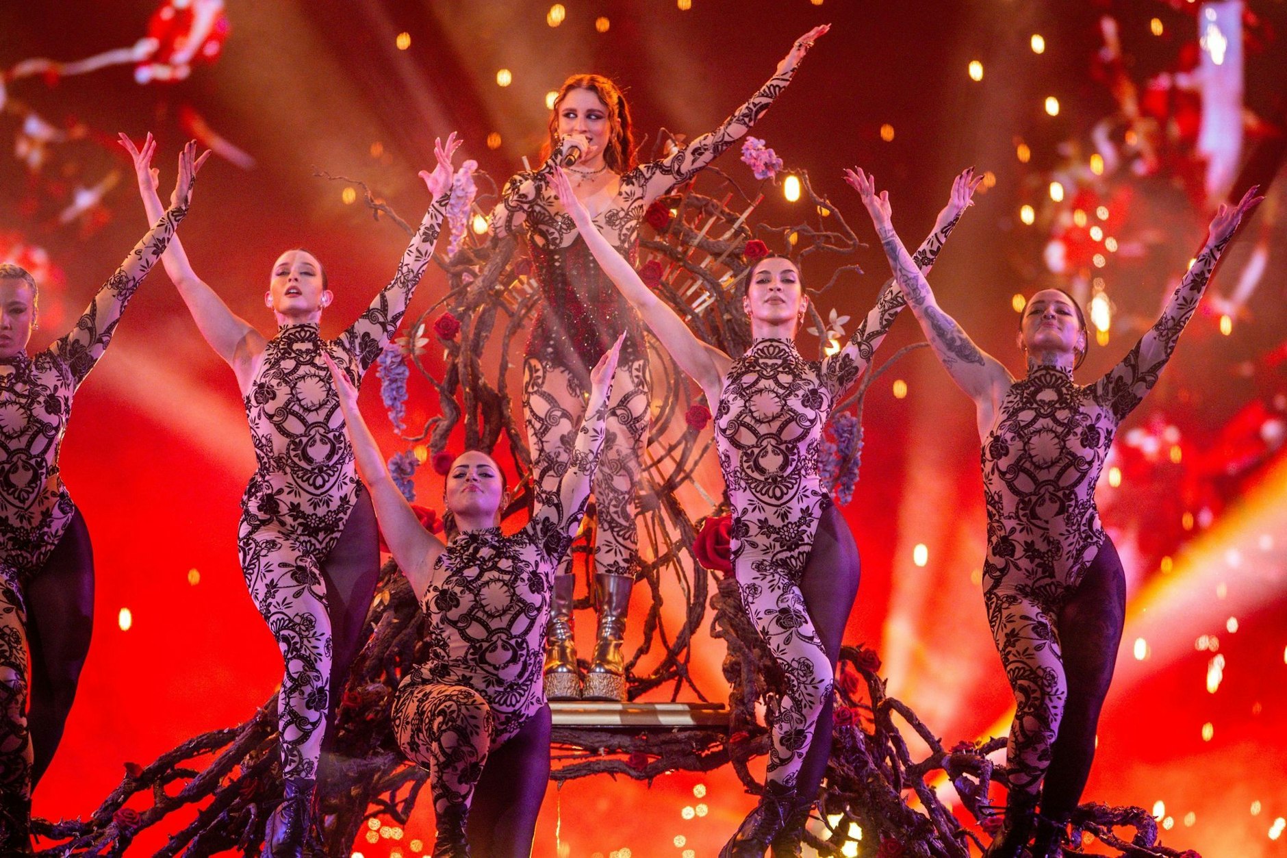 Glitzer, aber bitte unpolitisch? Angelina Mango war die italienische ESC-Kandidatin 2024.